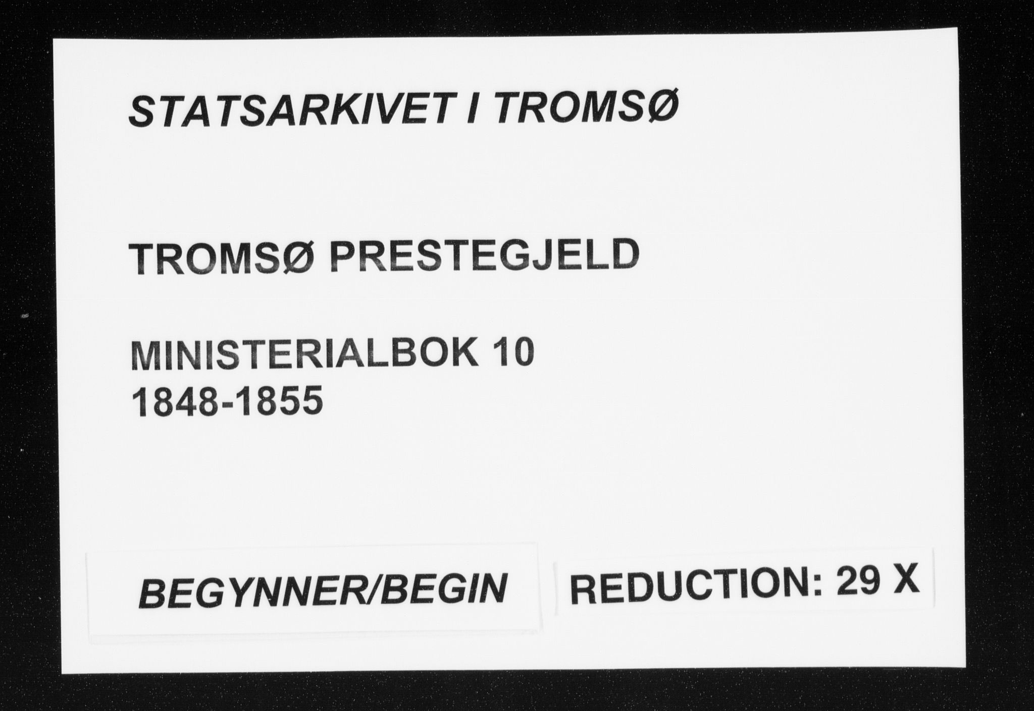 Tromsø sokneprestkontor/stiftsprosti/domprosti, SATØ/S-1343/G/Ga/L0010kirke: Ministerialbok nr. 10, 1848-1855