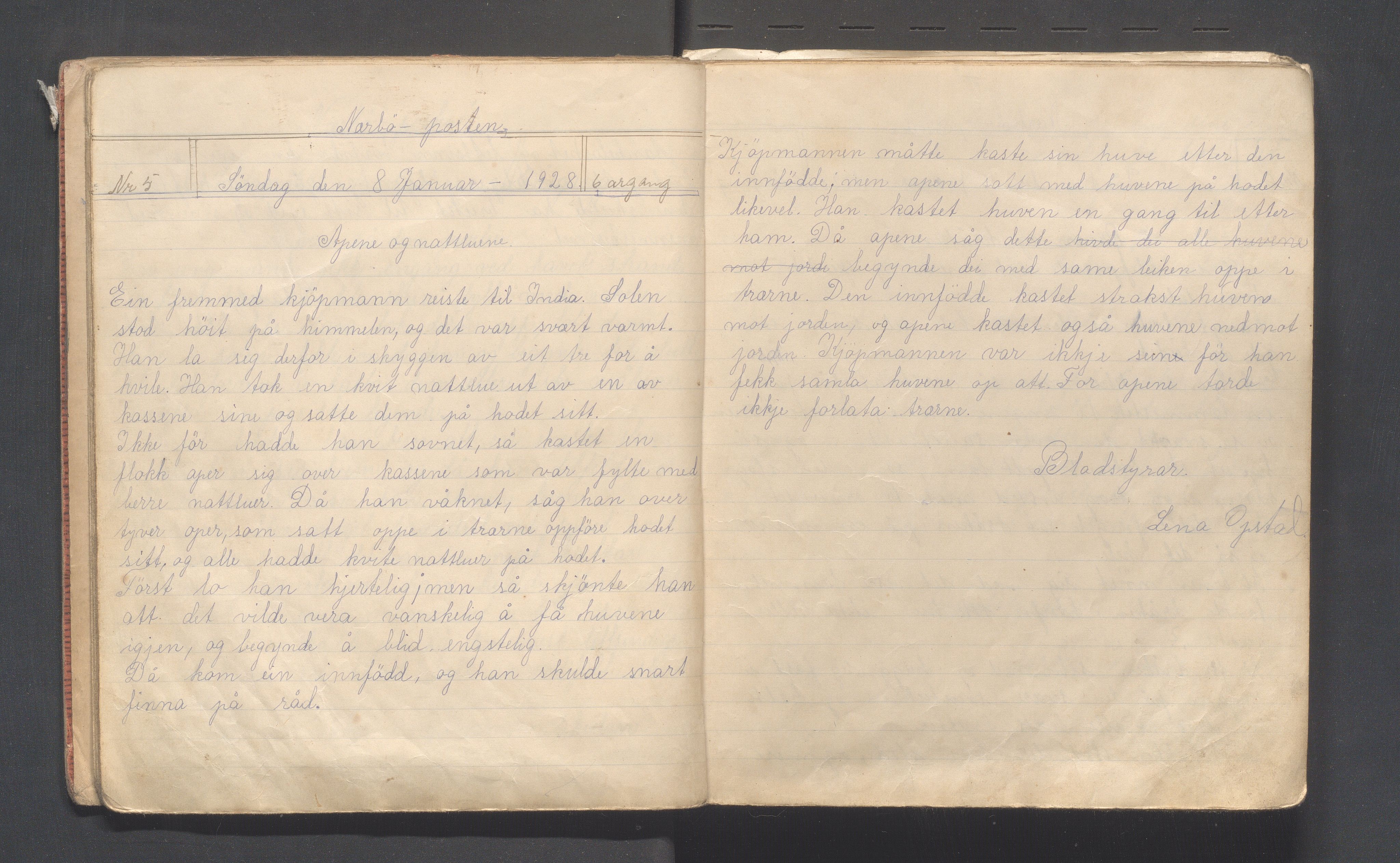 Hå kommune - PA 013 Barnelosje "Jadars Framtid" nr. 209, IKAR/K-102220/F/L0002: Nærbøposten, 1927-1930, s. 8