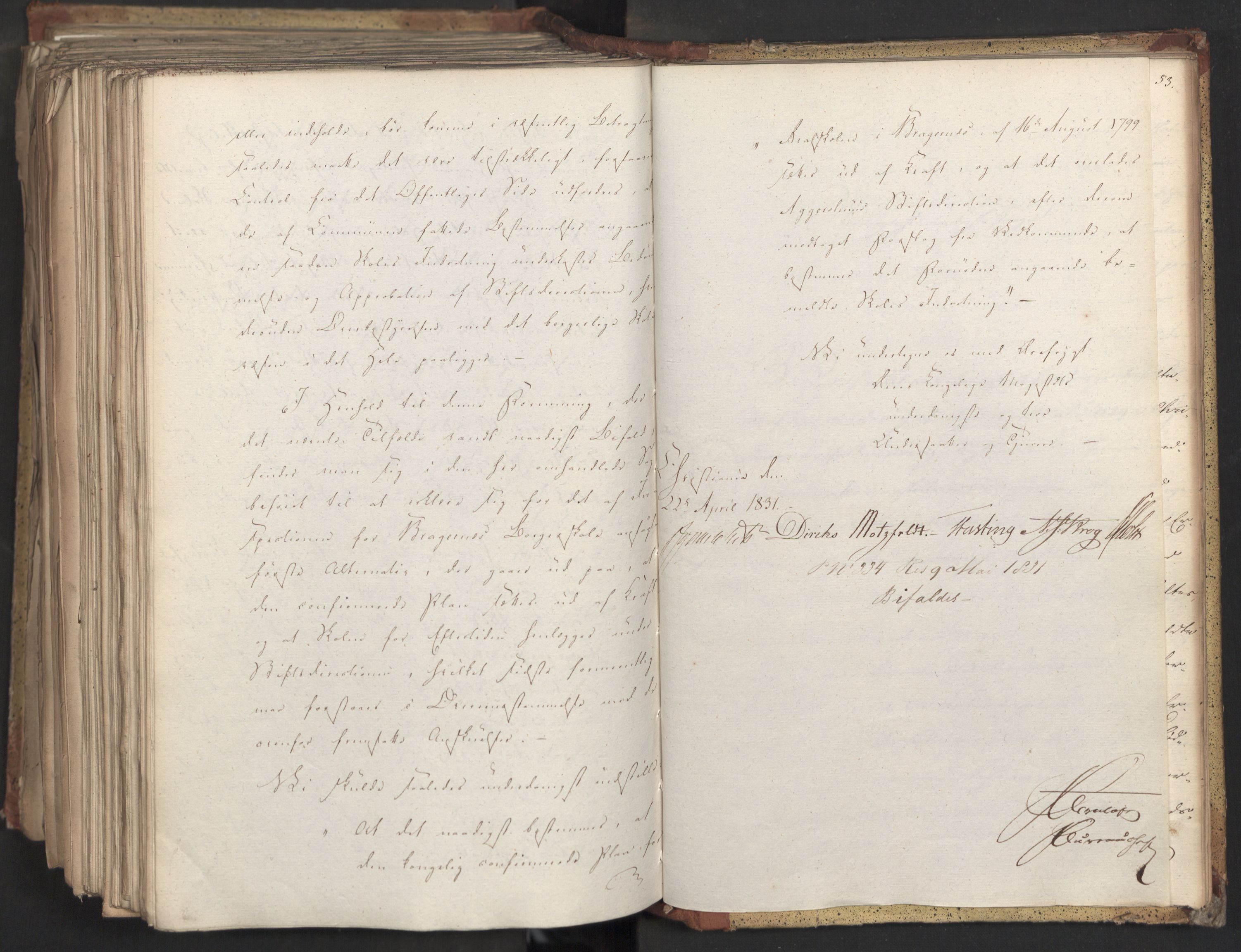 Statsrådsavdelingen i Stockholm, AV/RA-S-1003/D/Da/L0070: Regjeringsinnstillinger nr. 1047-1221, 1831, s. 585