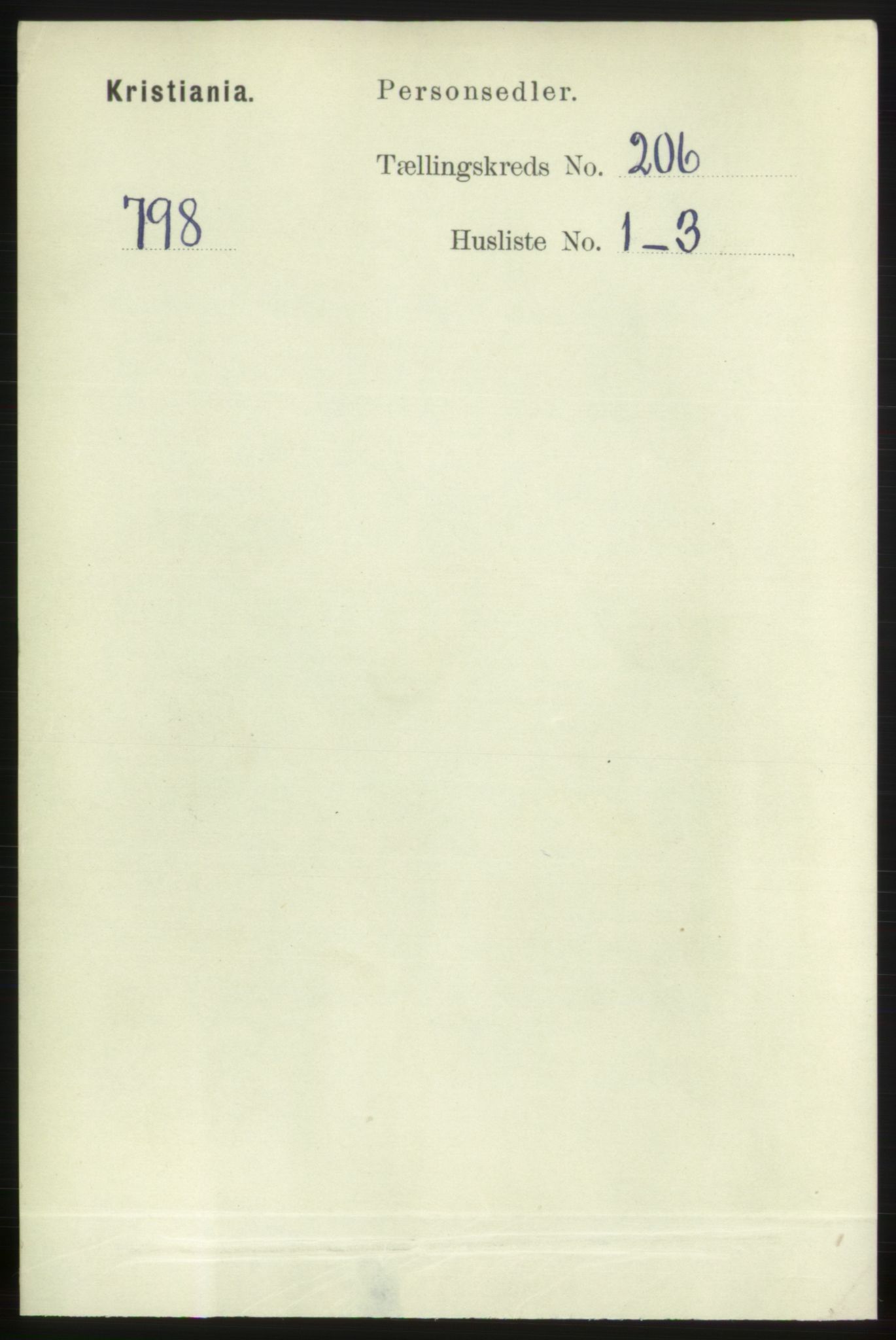 RA, Folketelling 1891 for 0301 Kristiania kjøpstad, 1891, s. 123838