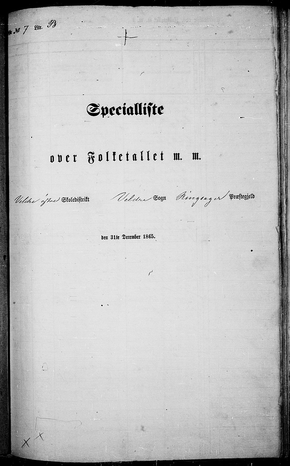 RA, Folketelling 1865 for 0412P Ringsaker prestegjeld, 1865, s. 190