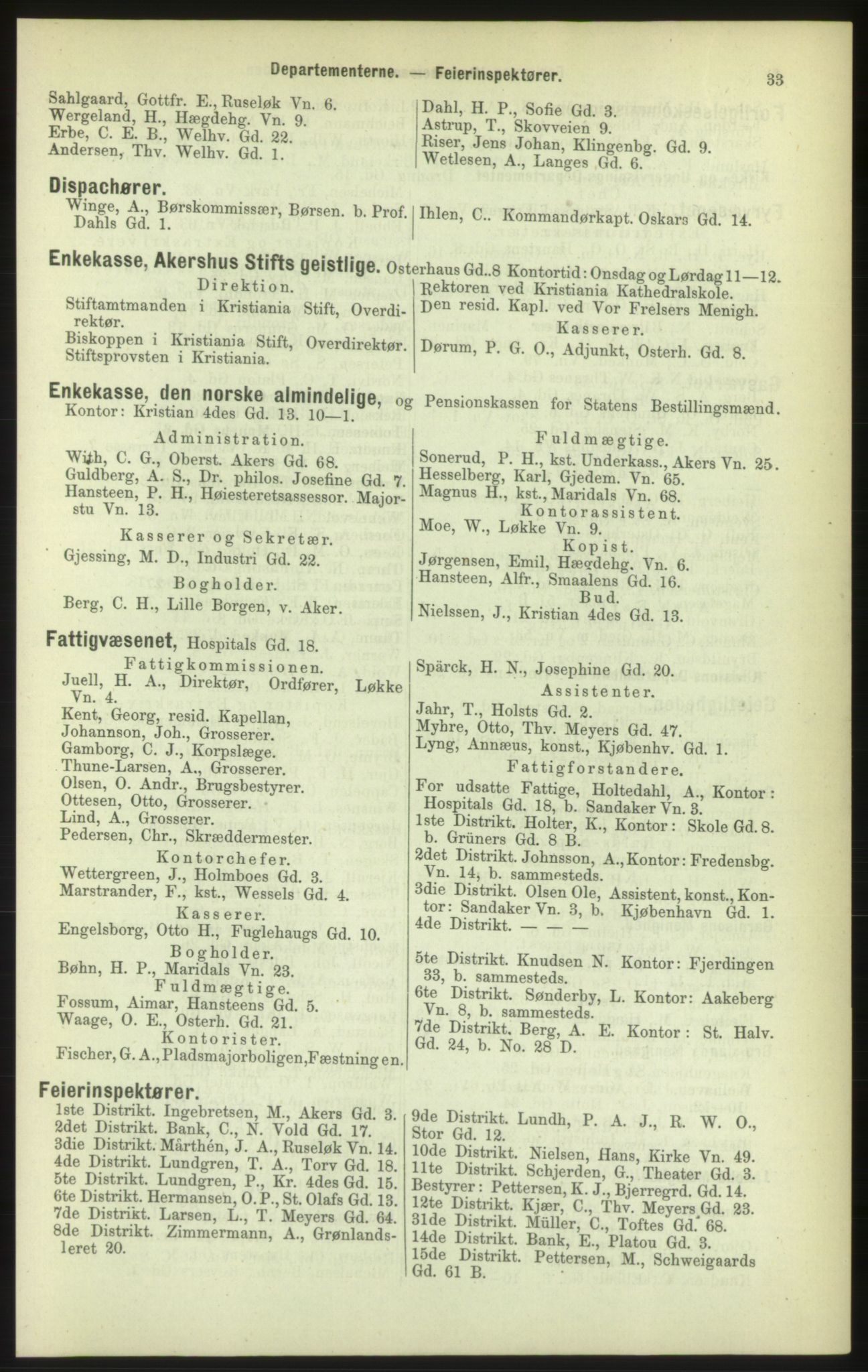 Kristiania/Oslo adressebok, PUBL/-, 1886, s. 33