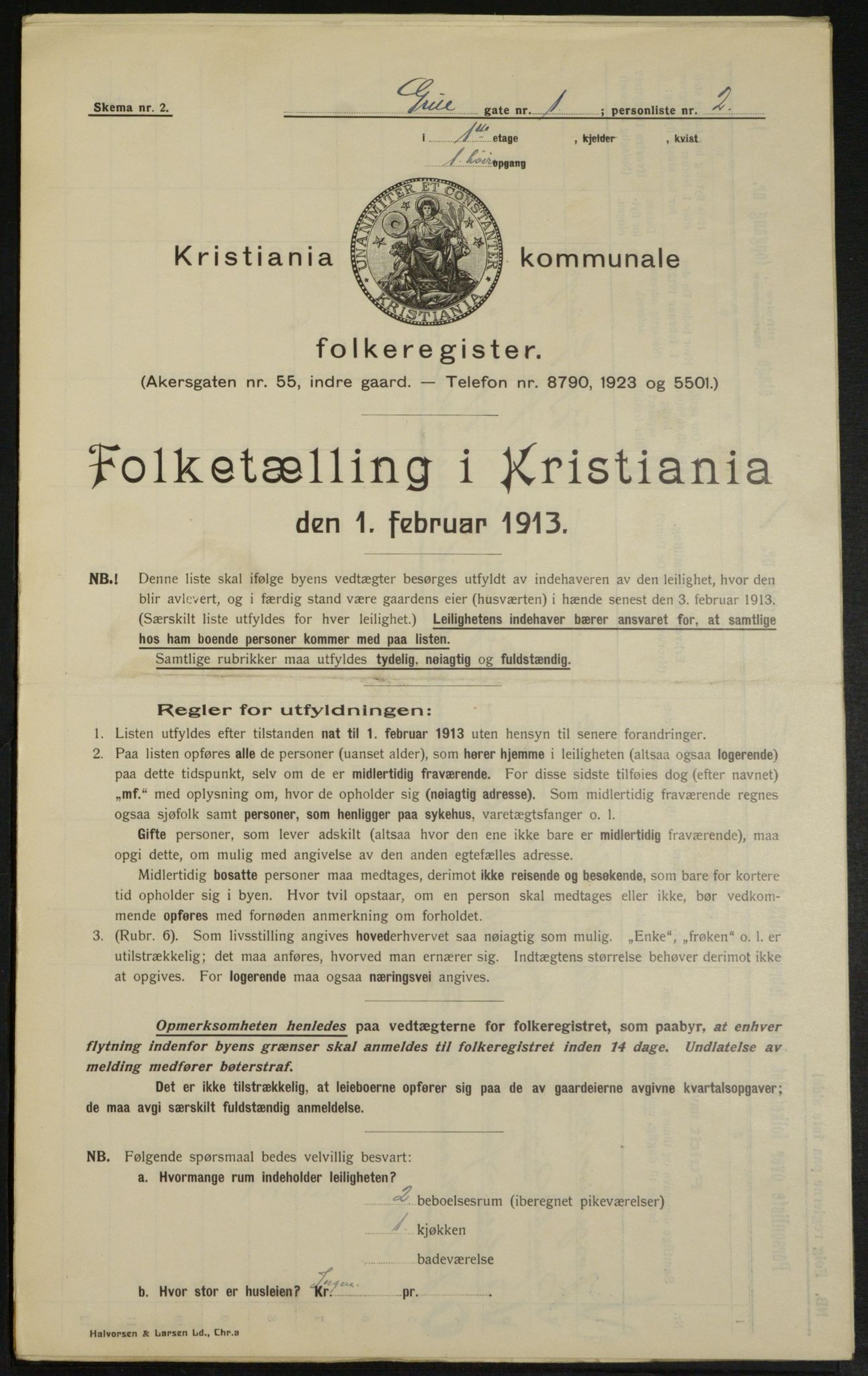 OBA, Kommunal folketelling 1.2.1913 for Kristiania, 1913, s. 30296