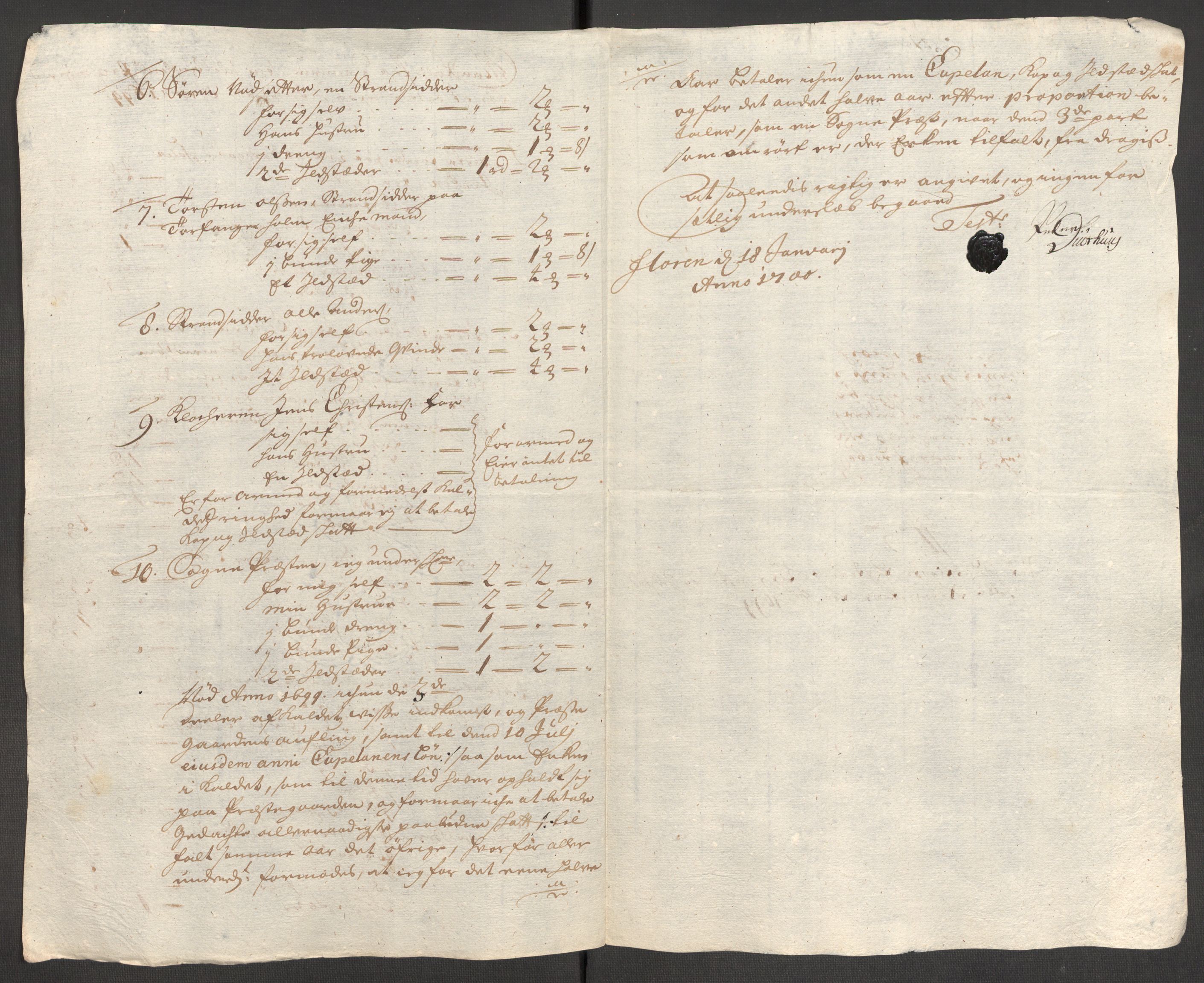 Rentekammeret inntil 1814, Reviderte regnskaper, Fogderegnskap, AV/RA-EA-4092/R53/L3424: Fogderegnskap Sunn- og Nordfjord, 1699, s. 408