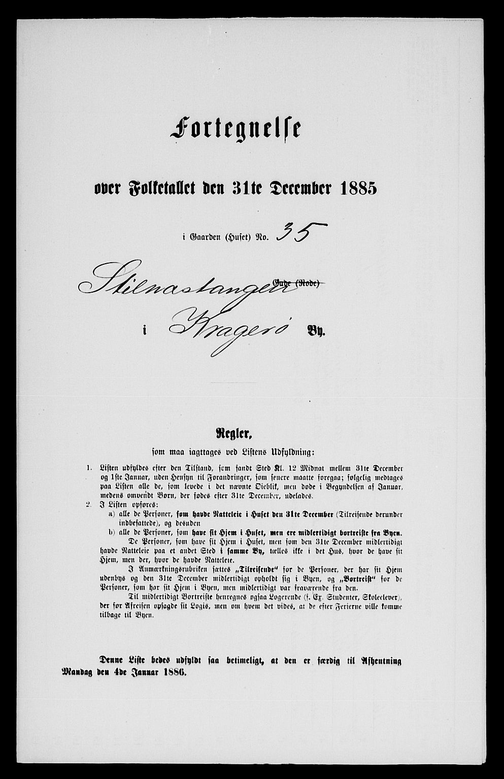 SAKO, Folketelling 1885 for 0801 Kragerø kjøpstad, 1885, s. 76