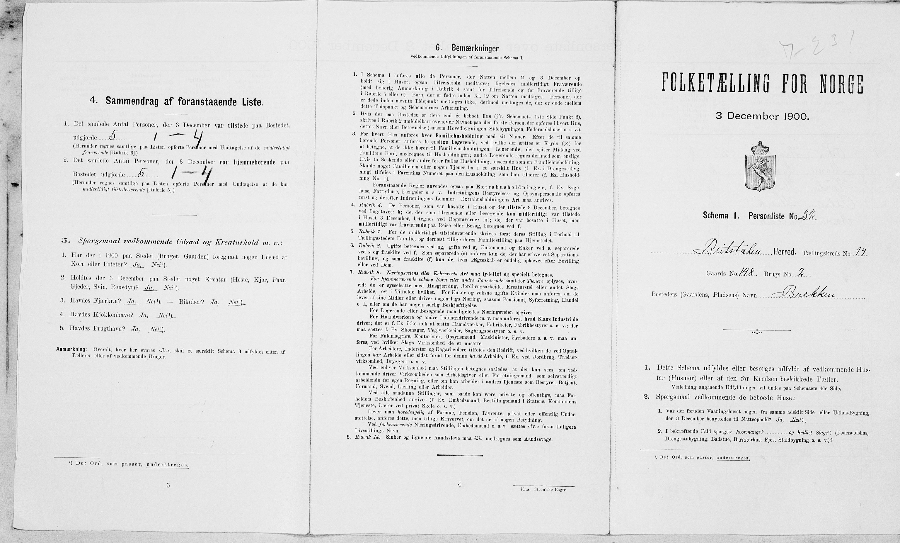 SAT, Folketelling 1900 for 1727 Beitstad herred, 1900, s. 1352