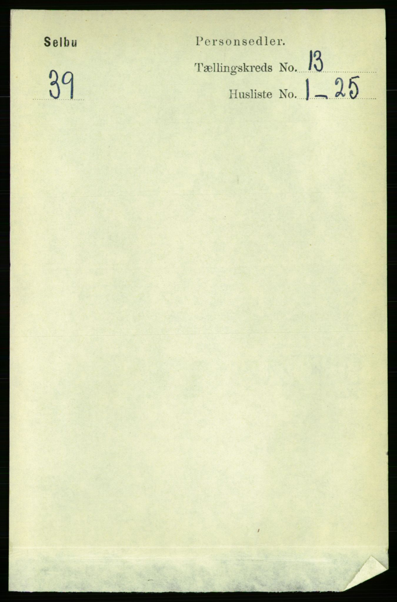 RA, Folketelling 1891 for 1664 Selbu herred, 1891, s. 4605