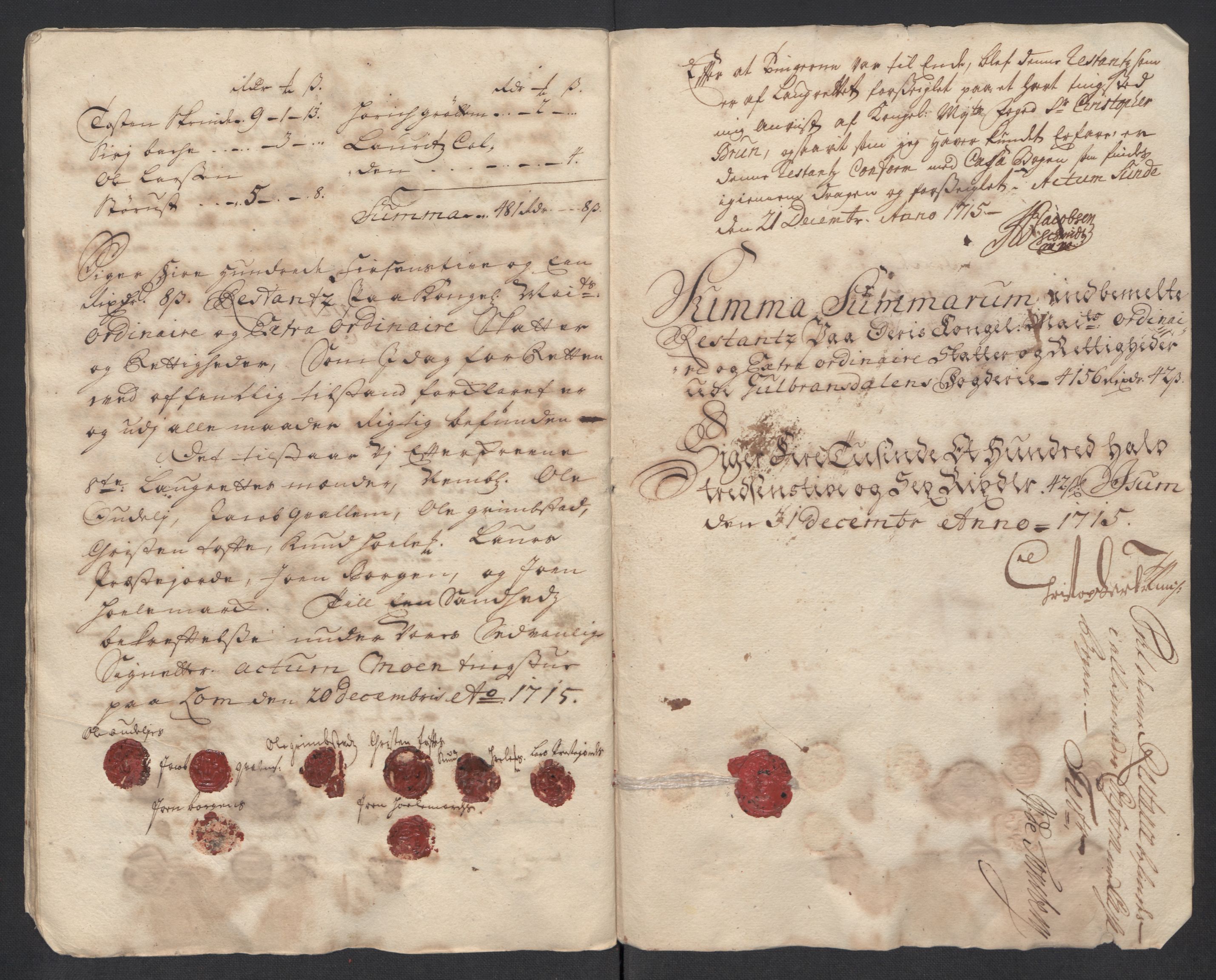 Rentekammeret inntil 1814, Reviderte regnskaper, Fogderegnskap, AV/RA-EA-4092/R17/L1184: Fogderegnskap Gudbrandsdal, 1715, s. 301