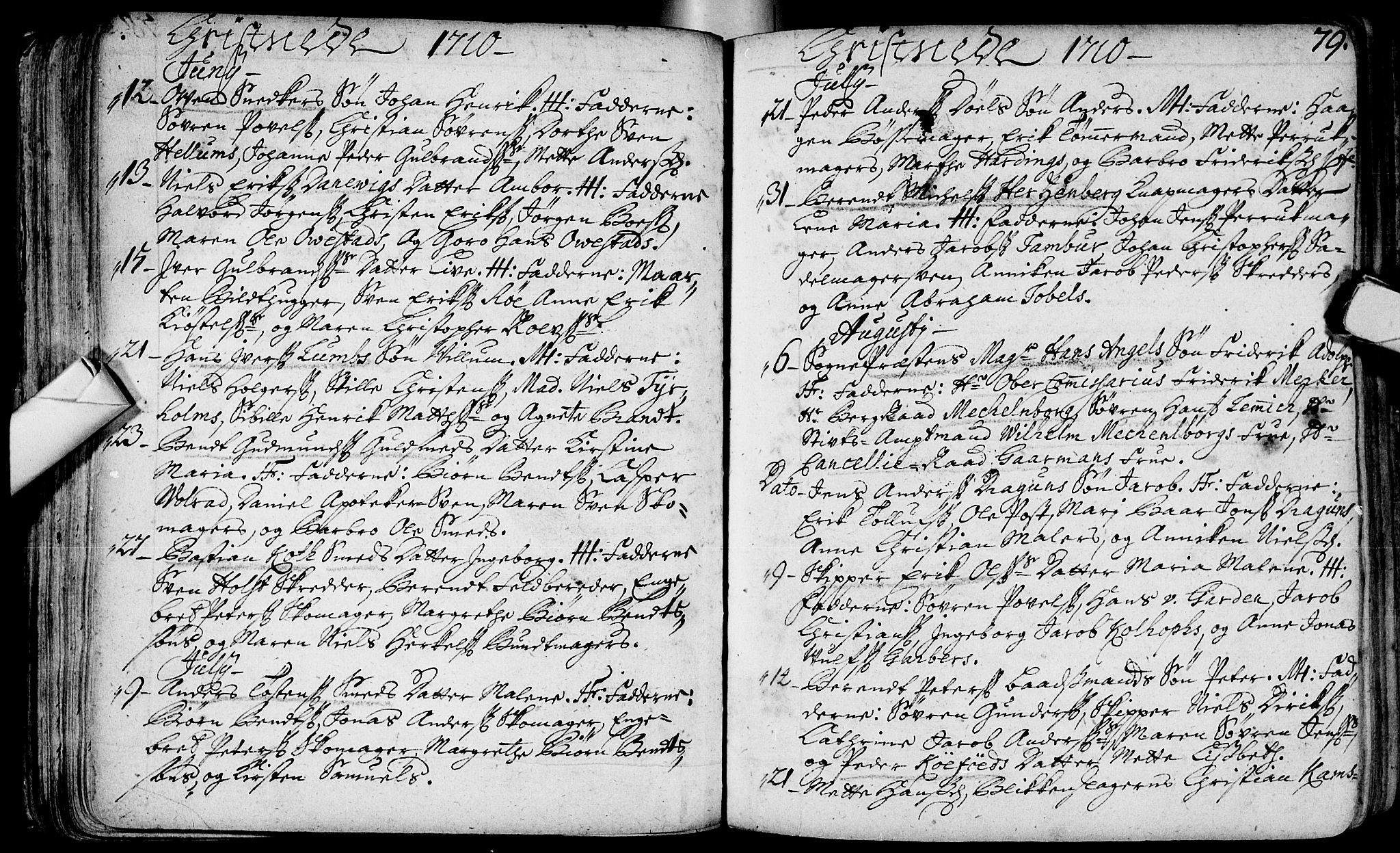 Bragernes kirkebøker, AV/SAKO-A-6/F/Fa/L0003: Ministerialbok nr. I 3, 1706-1734, s. 79