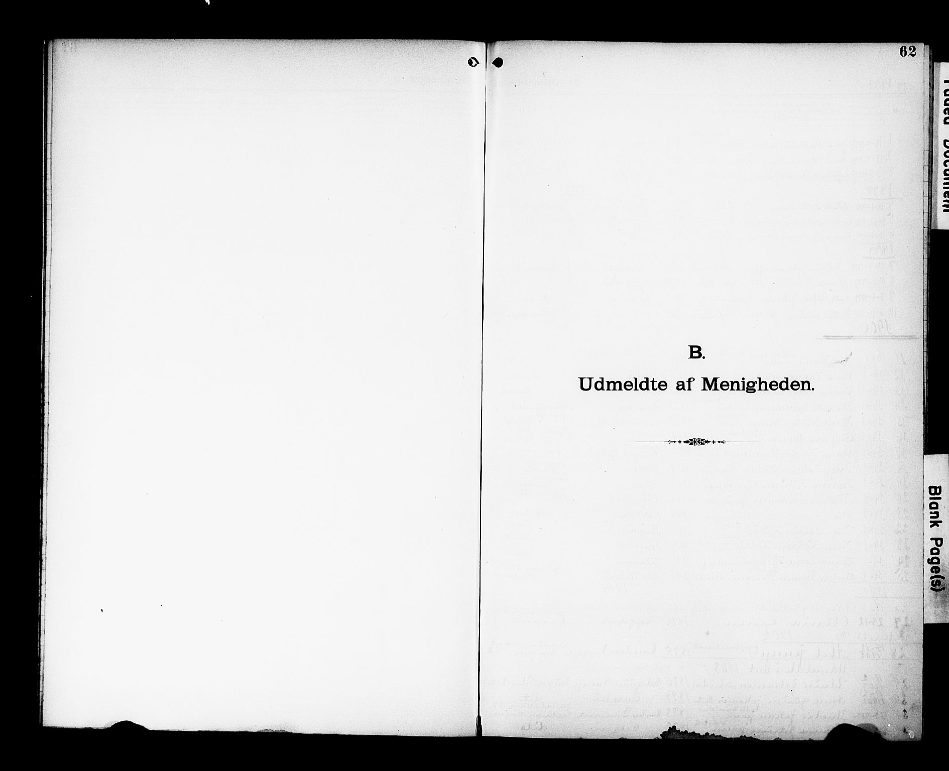 Den katolsk-apostoliske menighet, Kristiansand, SAK/1292-0010/F/Fa/L0002: Dissenterprotokoll nr. 2, 1896-1925, s. 62