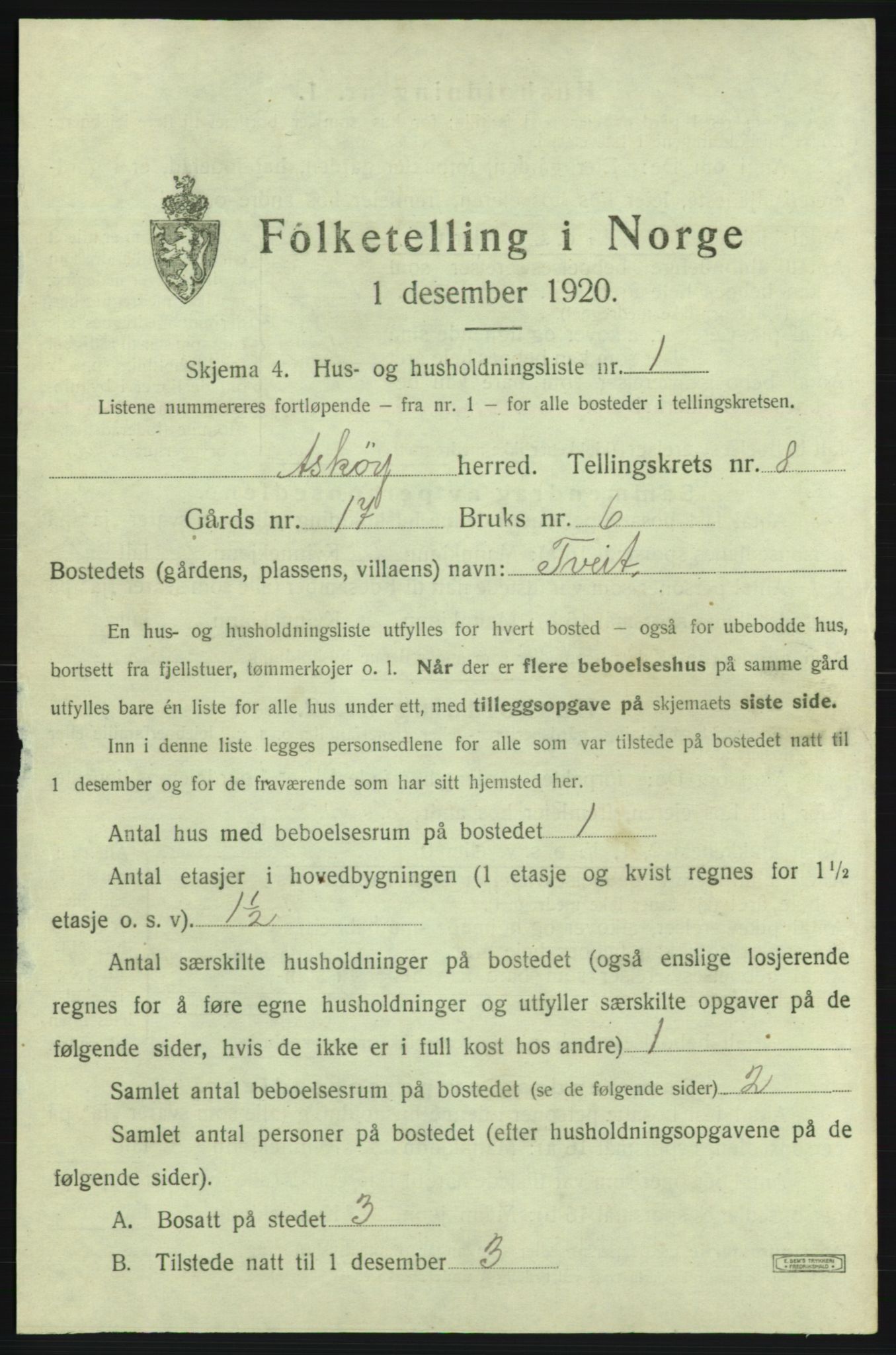 SAB, Folketelling 1920 for 1247 Askøy herred, 1920, s. 3003
