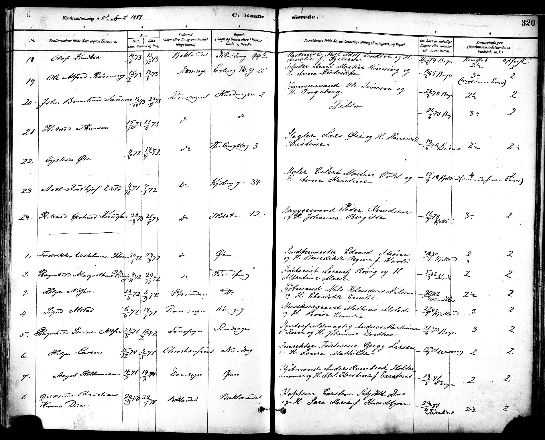 Ministerialprotokoller, klokkerbøker og fødselsregistre - Sør-Trøndelag, AV/SAT-A-1456/601/L0057: Ministerialbok nr. 601A25, 1877-1891, s. 320