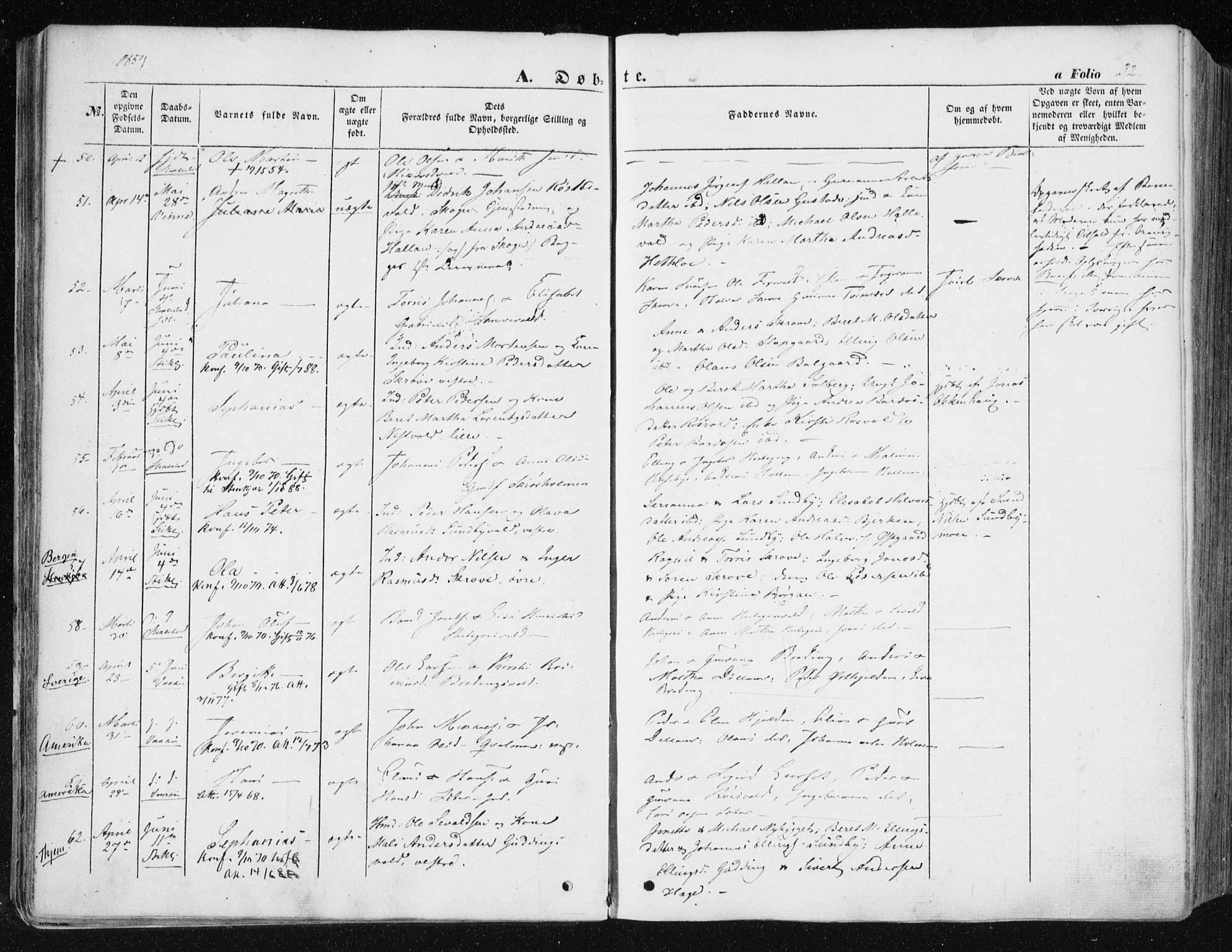 Ministerialprotokoller, klokkerbøker og fødselsregistre - Nord-Trøndelag, AV/SAT-A-1458/723/L0240: Ministerialbok nr. 723A09, 1852-1860, s. 32