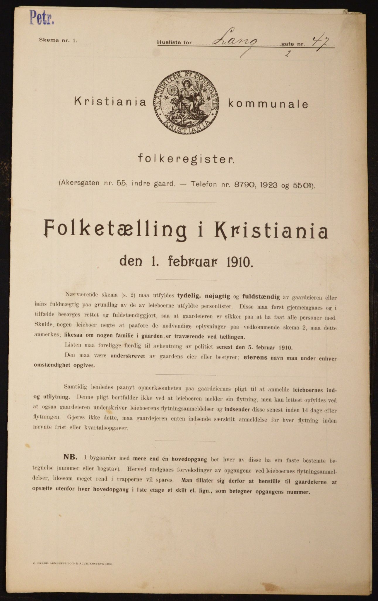 OBA, Kommunal folketelling 1.2.1910 for Kristiania, 1910, s. 54880