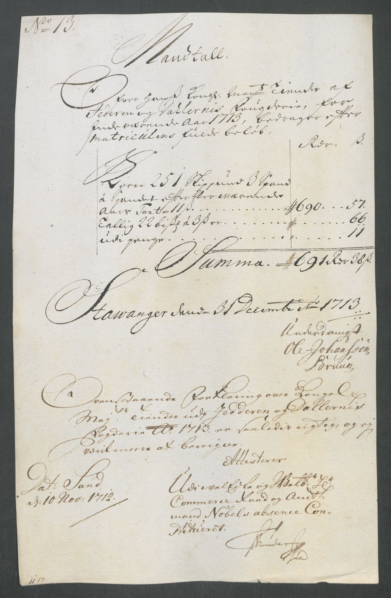 Rentekammeret inntil 1814, Reviderte regnskaper, Fogderegnskap, RA/EA-4092/R46/L2738: Fogderegnskap Jæren og Dalane, 1713-1714, s. 53