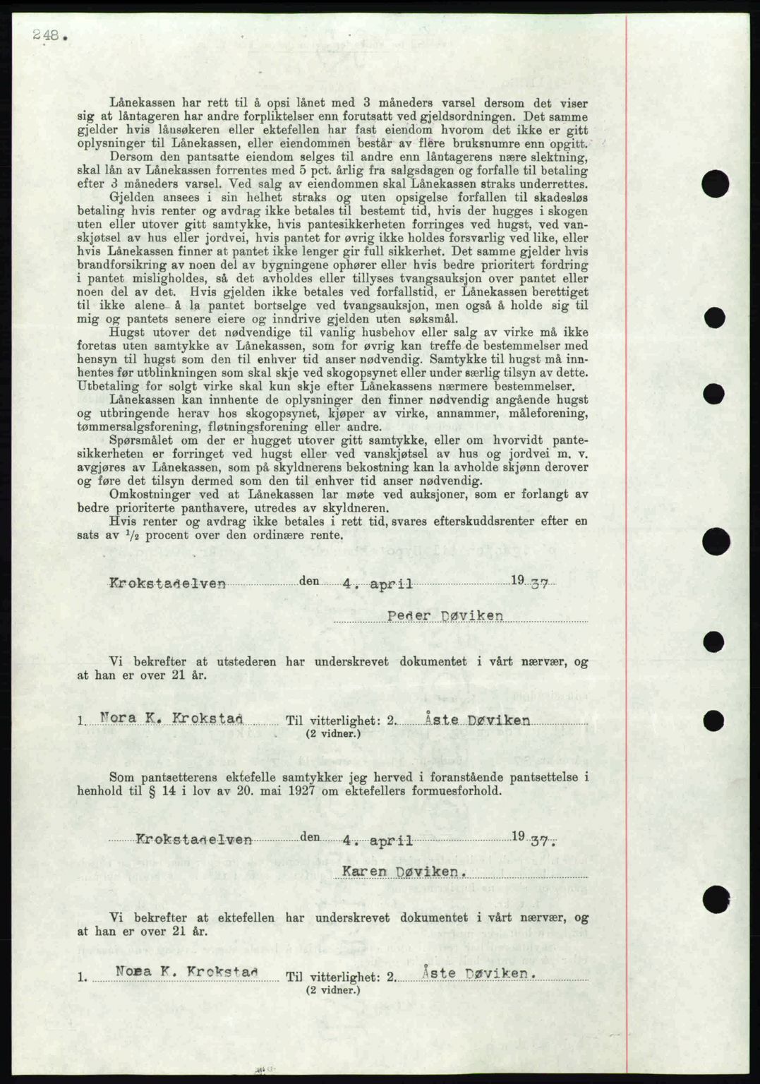 Eiker, Modum og Sigdal sorenskriveri, SAKO/A-123/G/Ga/Gab/L0035: Pantebok nr. A5, 1937-1937, Dagboknr: 811/1937