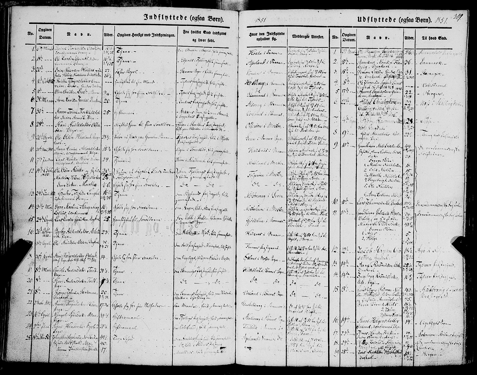 Finnås sokneprestembete, AV/SAB-A-99925/H/Ha/Haa/Haaa/L0007: Ministerialbok nr. A 7, 1850-1862