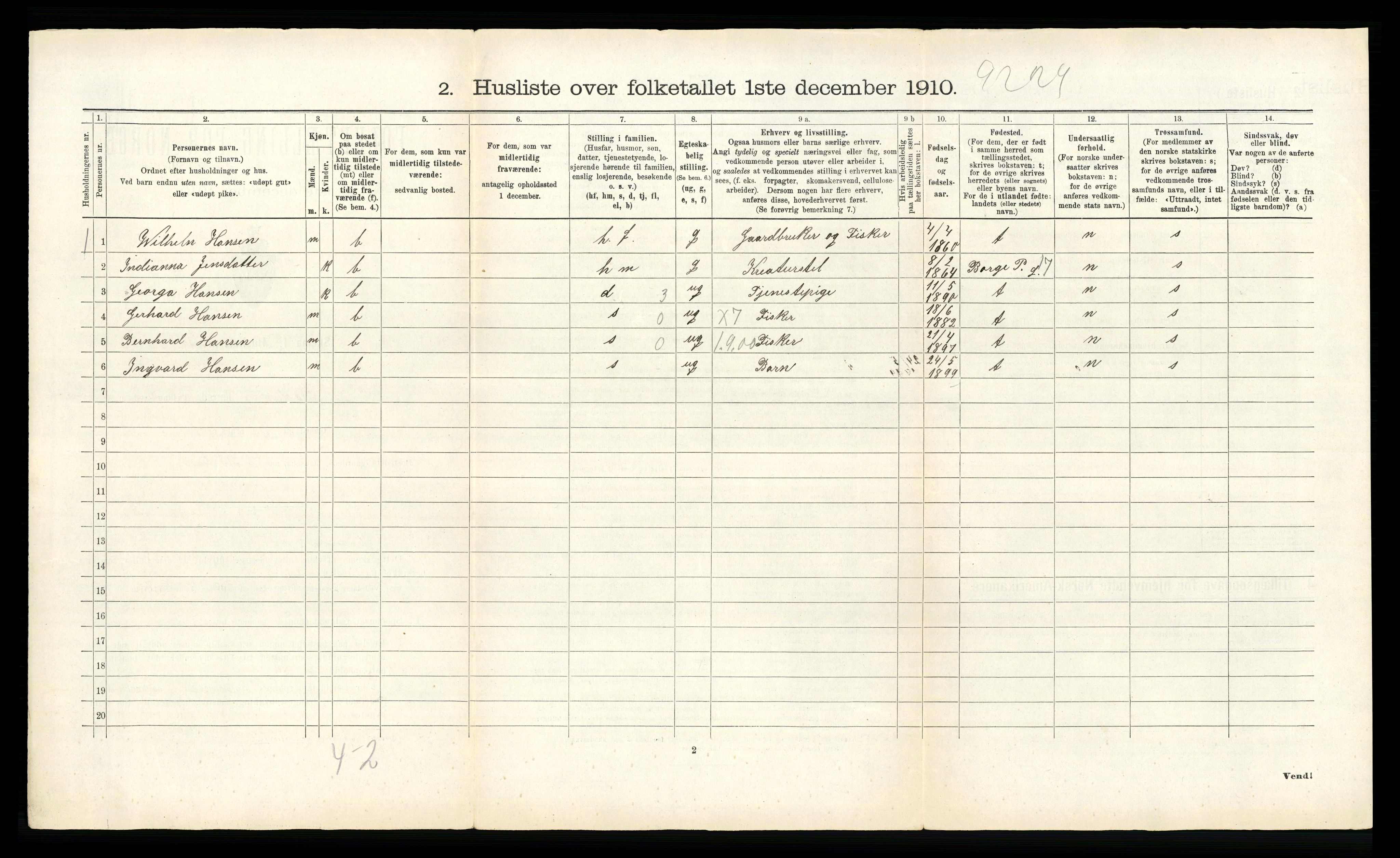 RA, Folketelling 1910 for 1843 Bodin herred, 1910, s. 86