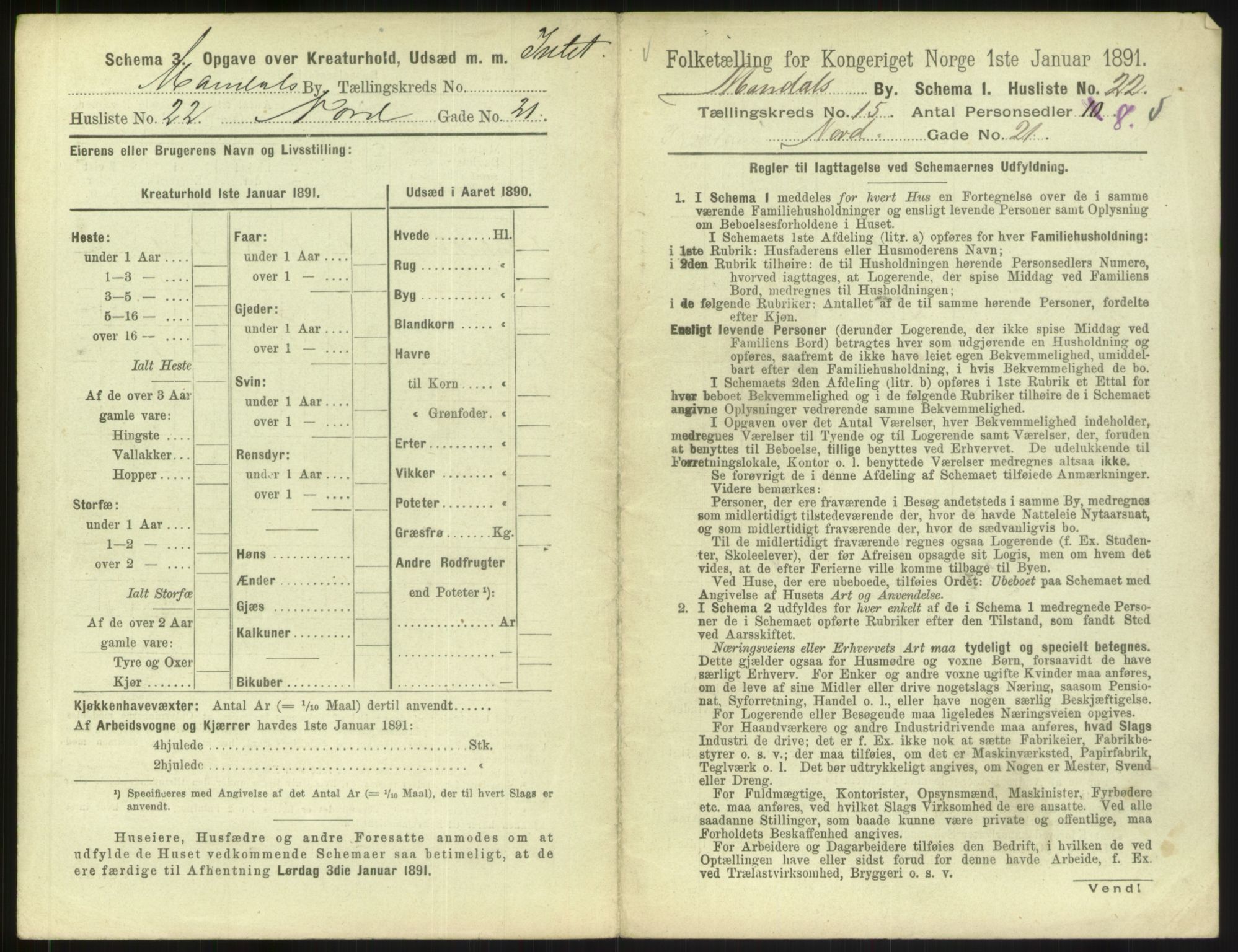 RA, Folketelling 1891 for 1002 Mandal ladested, 1891, s. 731