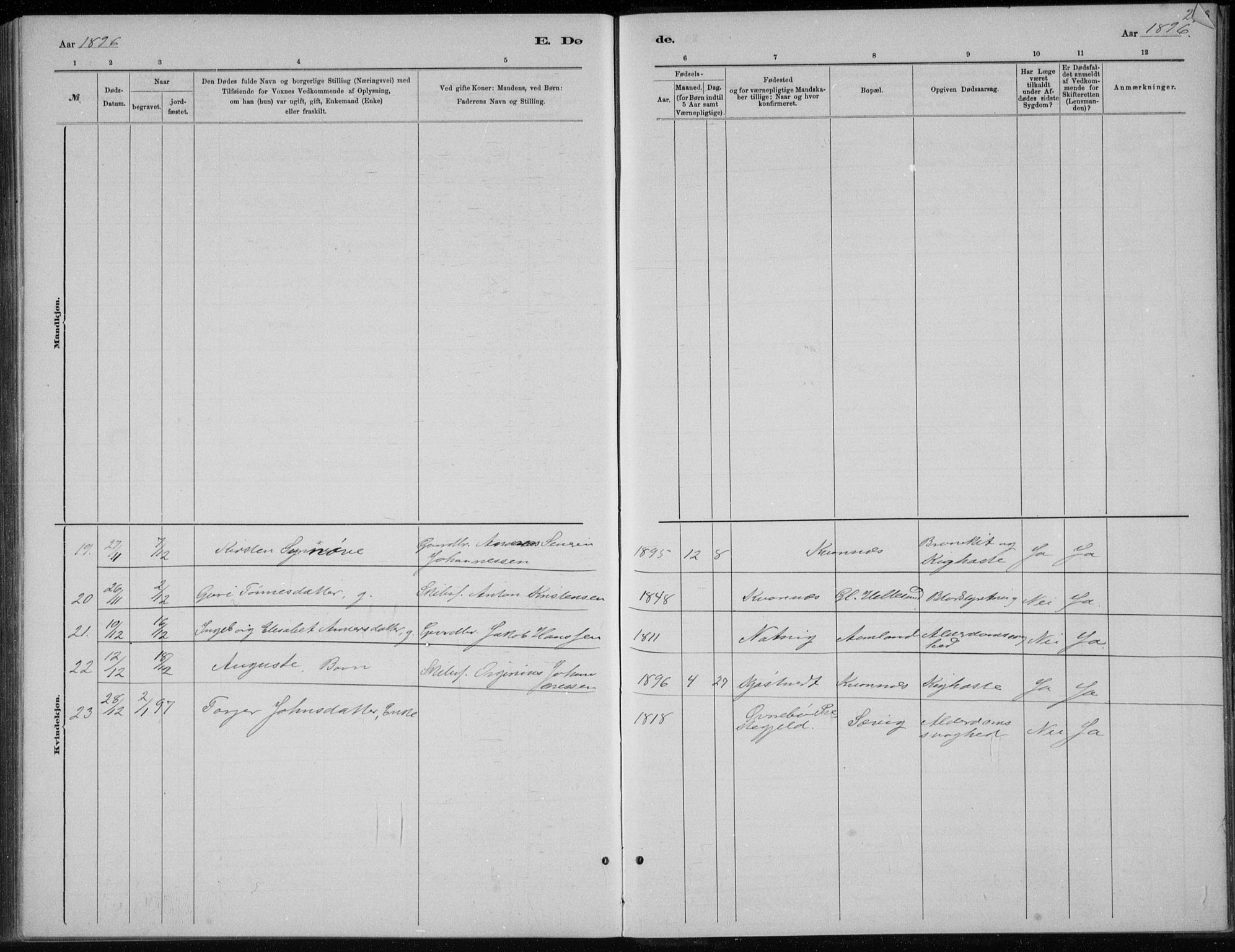 Høvåg sokneprestkontor, SAK/1111-0025/F/Fb/L0004: Klokkerbok nr. B 4, 1883-1898, s. 297
