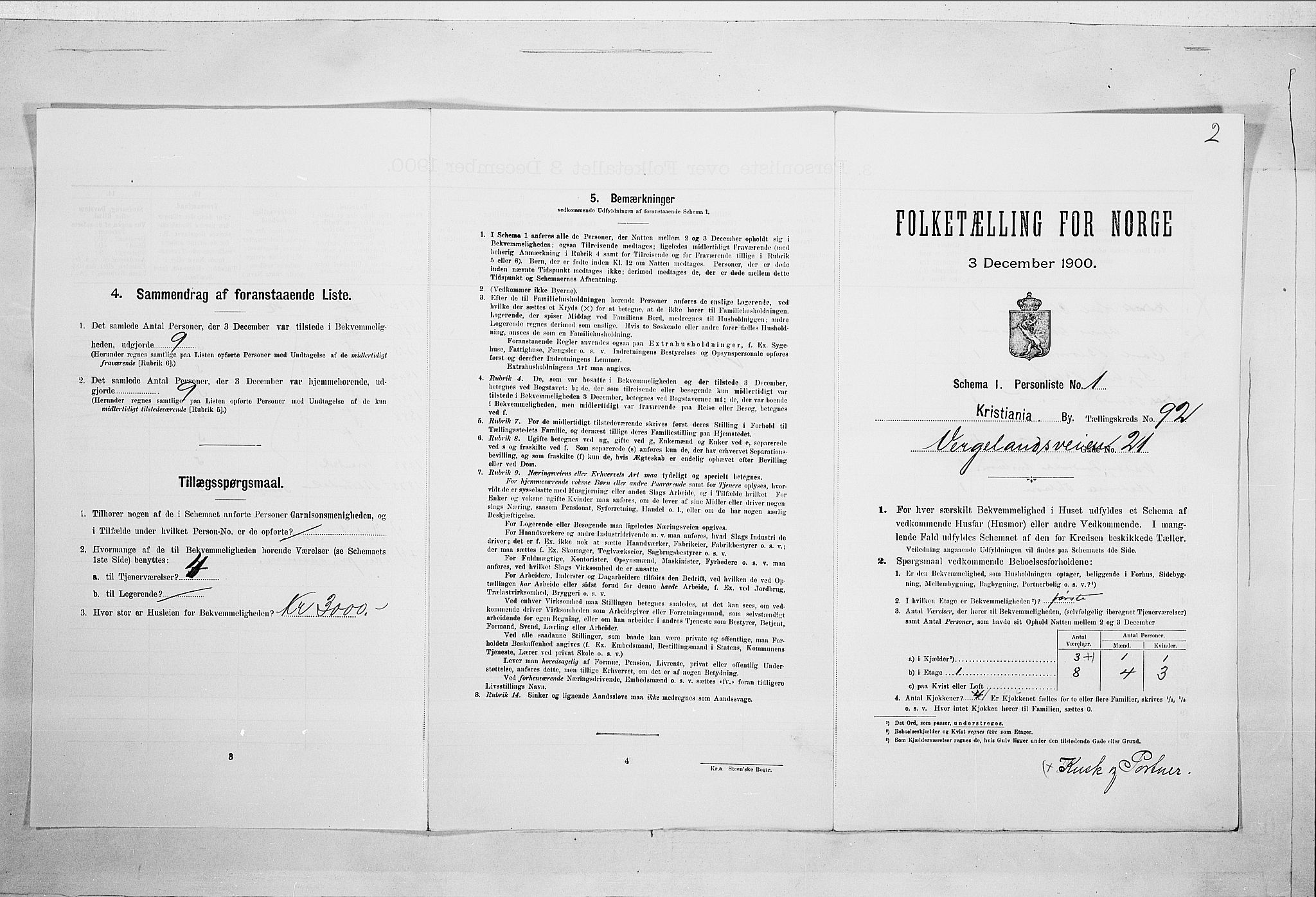SAO, Folketelling 1900 for 0301 Kristiania kjøpstad, 1900, s. 111375