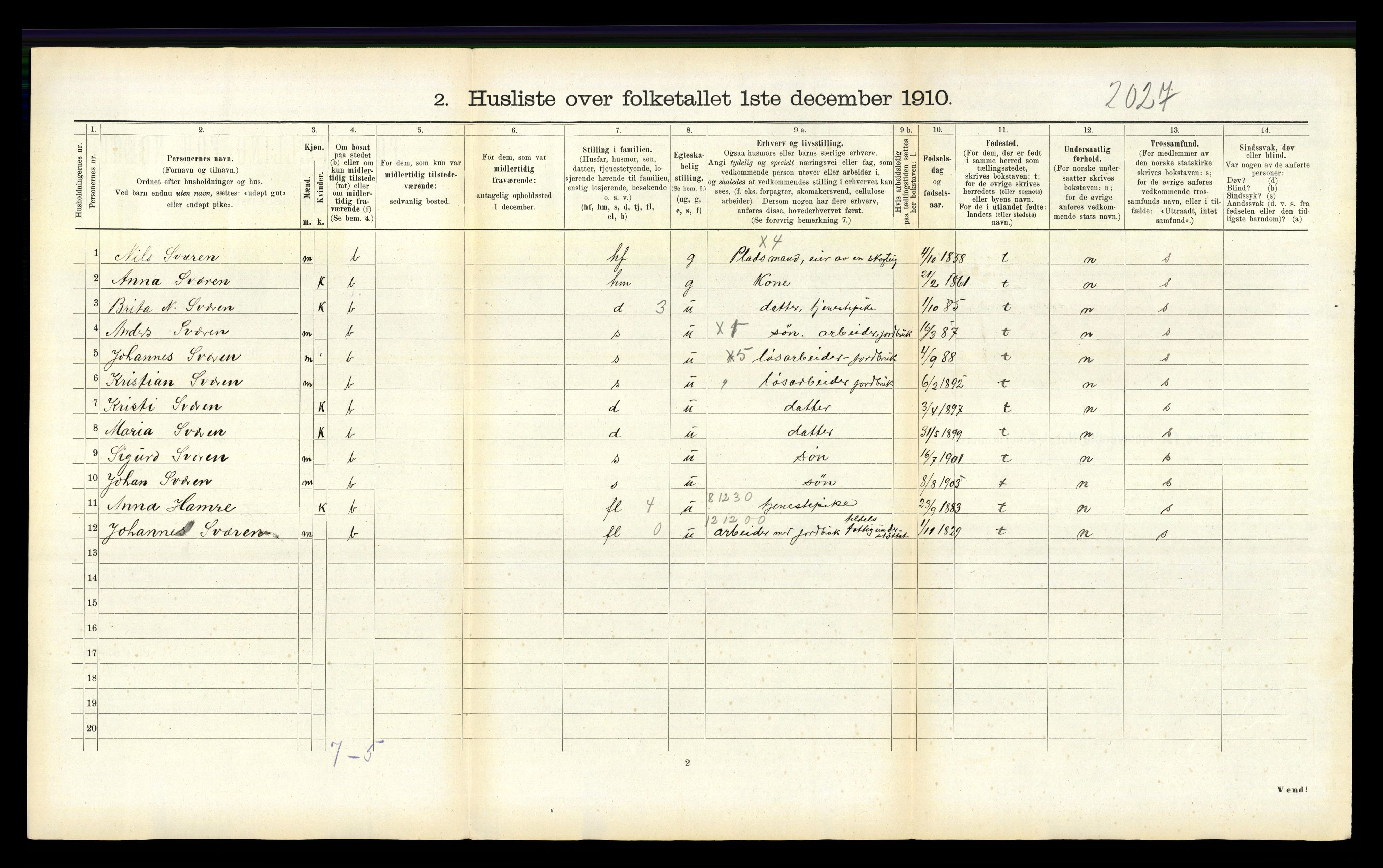 RA, Folketelling 1910 for 1418 Balestrand herred, 1910, s. 321