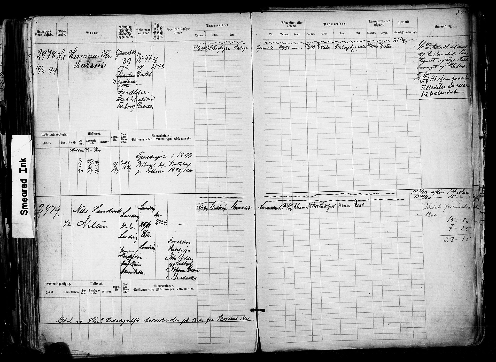 Grimstad mønstringskrets, AV/SAK-2031-0013/F/Fb/L0012: Hovedrulle nr 2291-3051, V-25, 1889-1900, s. 366