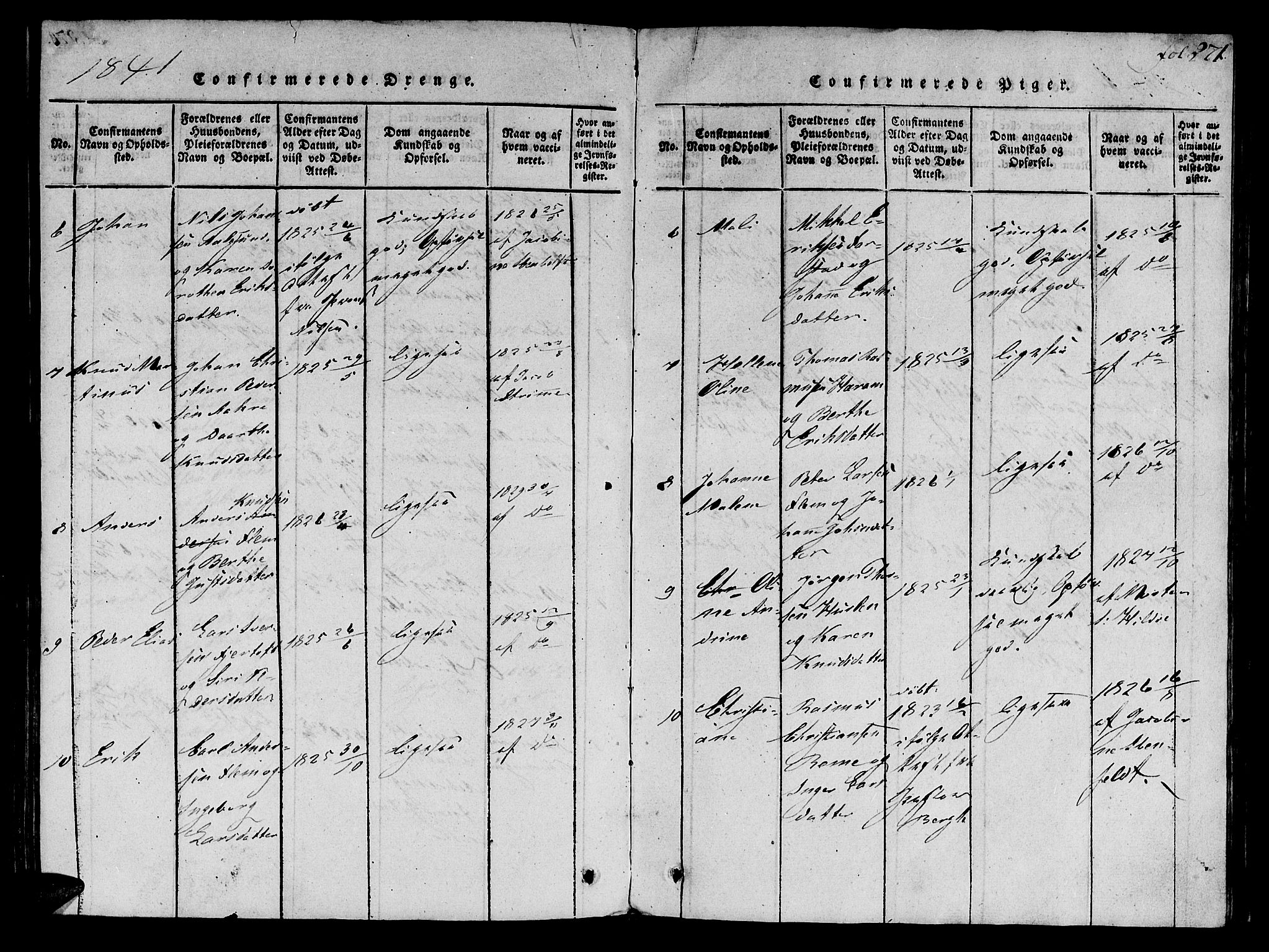 Ministerialprotokoller, klokkerbøker og fødselsregistre - Møre og Romsdal, SAT/A-1454/536/L0495: Ministerialbok nr. 536A04, 1818-1847, s. 271