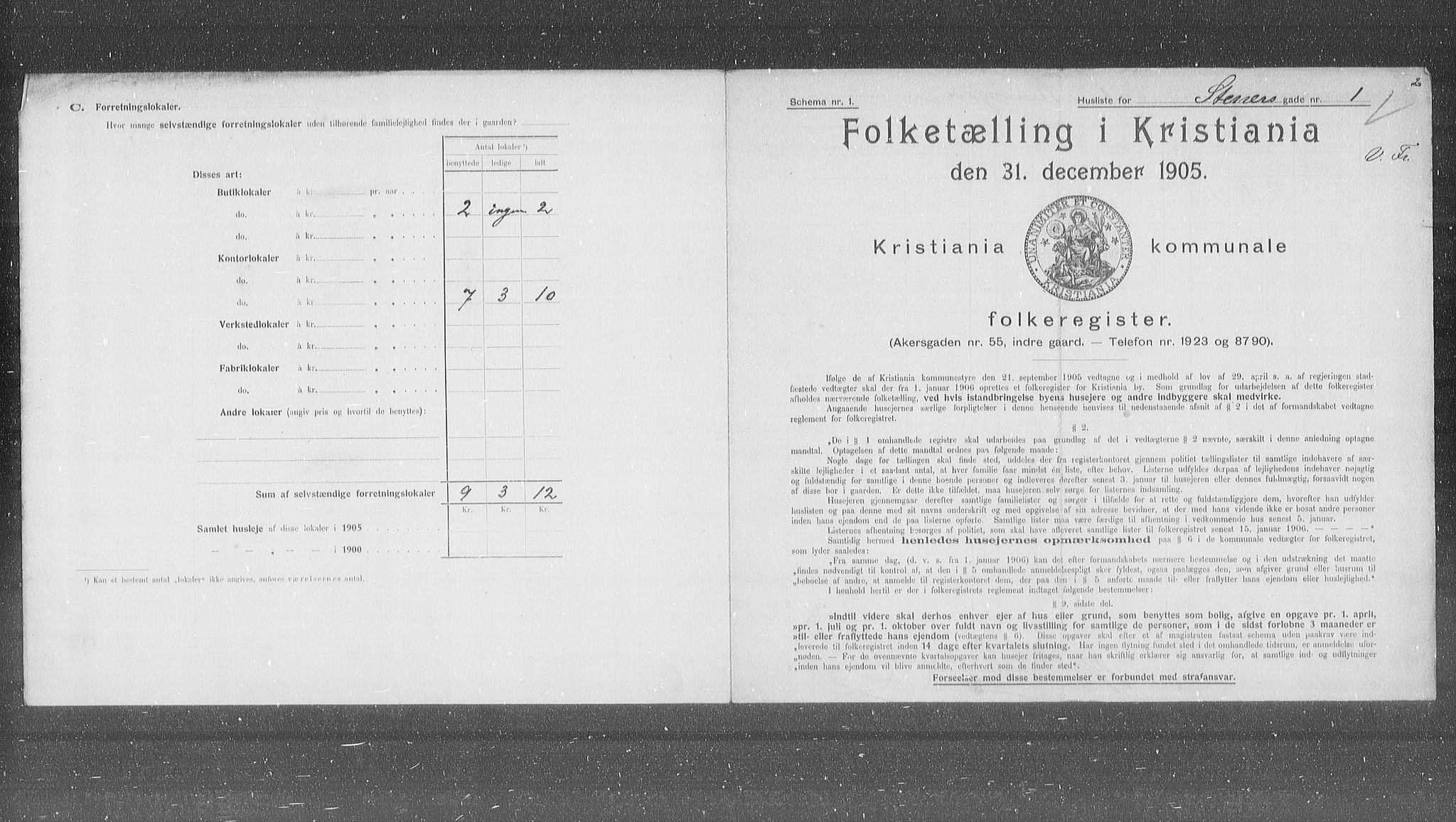 OBA, Kommunal folketelling 31.12.1905 for Kristiania kjøpstad, 1905, s. 52139