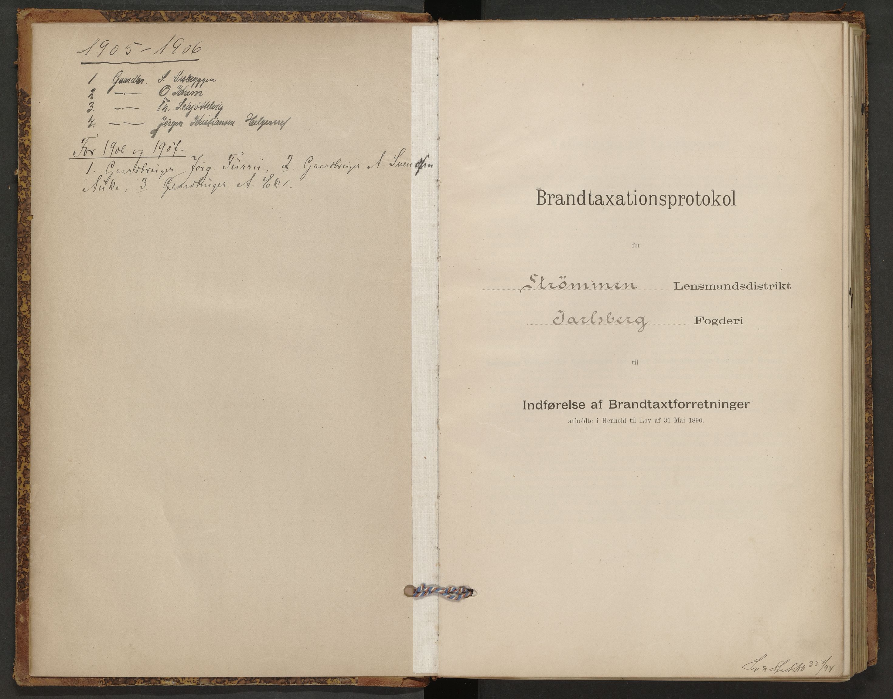 Svelvik og Strømm lensmannskontor, AV/SAKO-A-551/Y/Ye/Yeb/L0001: Skjematakstprotokoll, 1895-1919