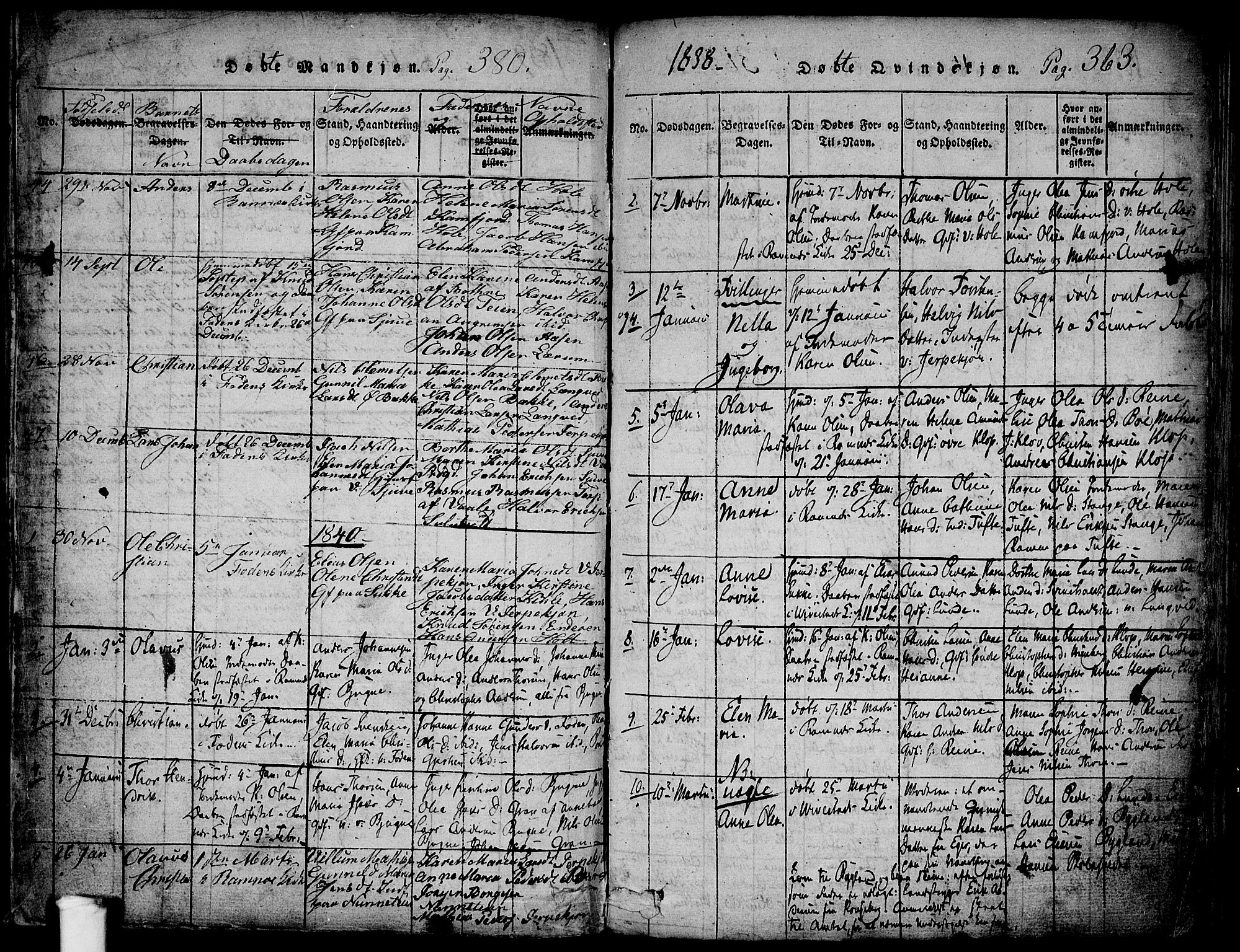 Ramnes kirkebøker, SAKO/A-314/F/Fa/L0004: Ministerialbok nr. I 4, 1813-1840, s. 362-363
