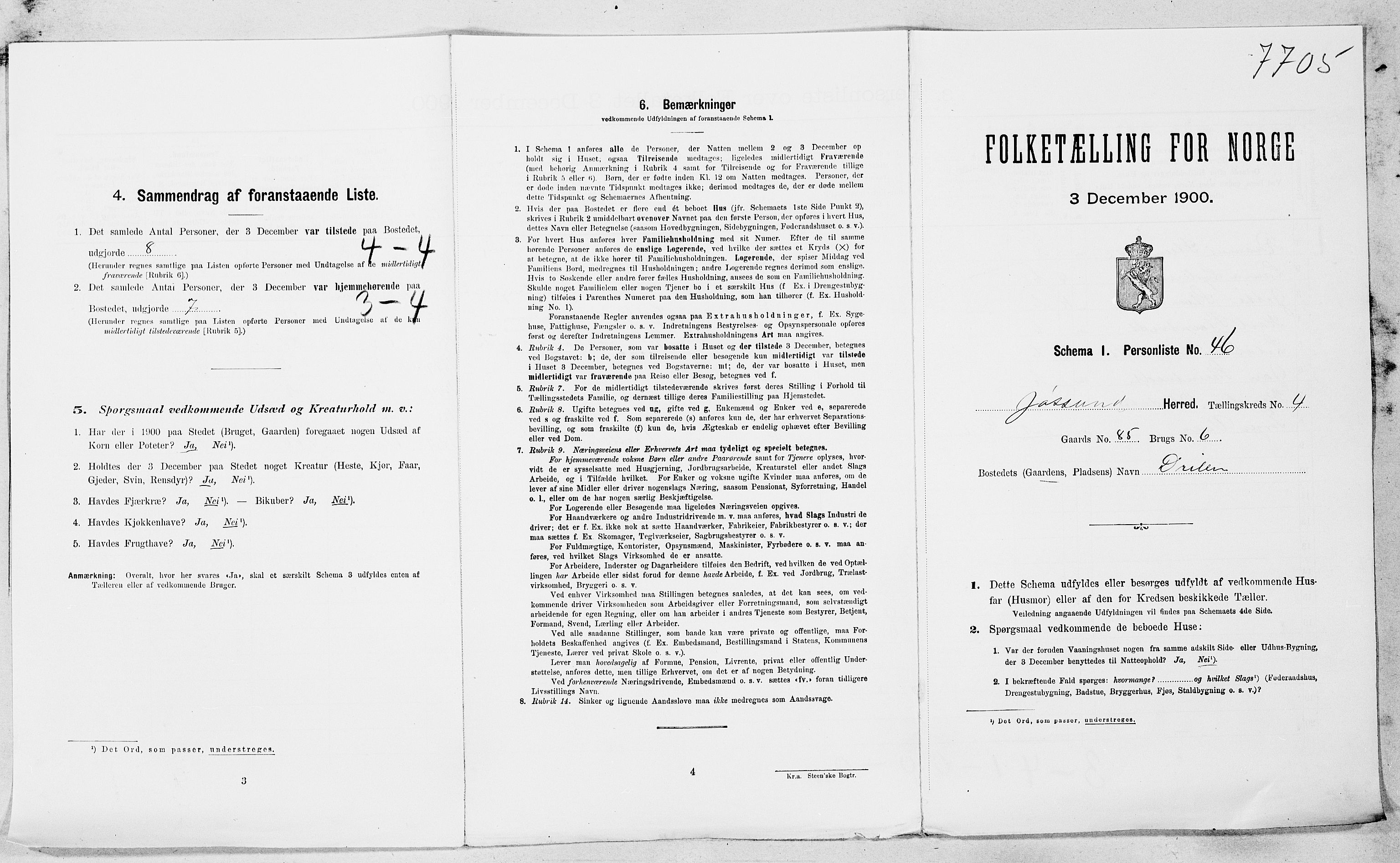 SAT, Folketelling 1900 for 1629 Jøssund herred, 1900, s. 511