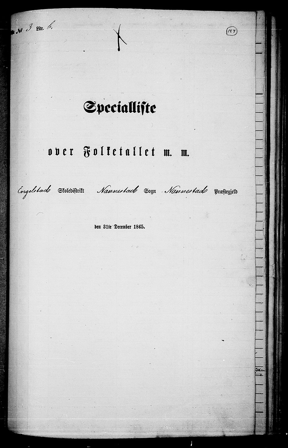 RA, Folketelling 1865 for 0238P Nannestad prestegjeld, 1865, s. 70