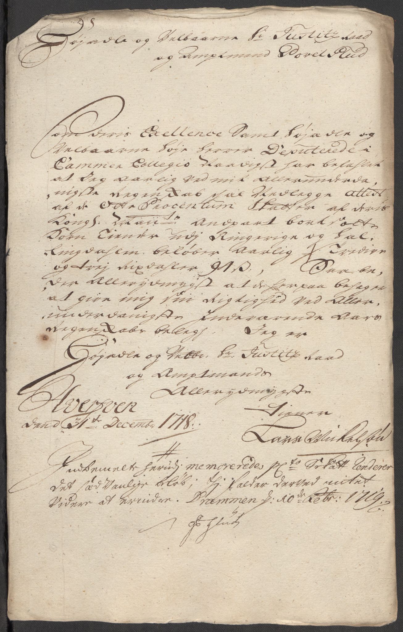 Rentekammeret inntil 1814, Reviderte regnskaper, Fogderegnskap, RA/EA-4092/R23/L1476: Fogderegnskap Ringerike og Hallingdal, 1718, s. 74