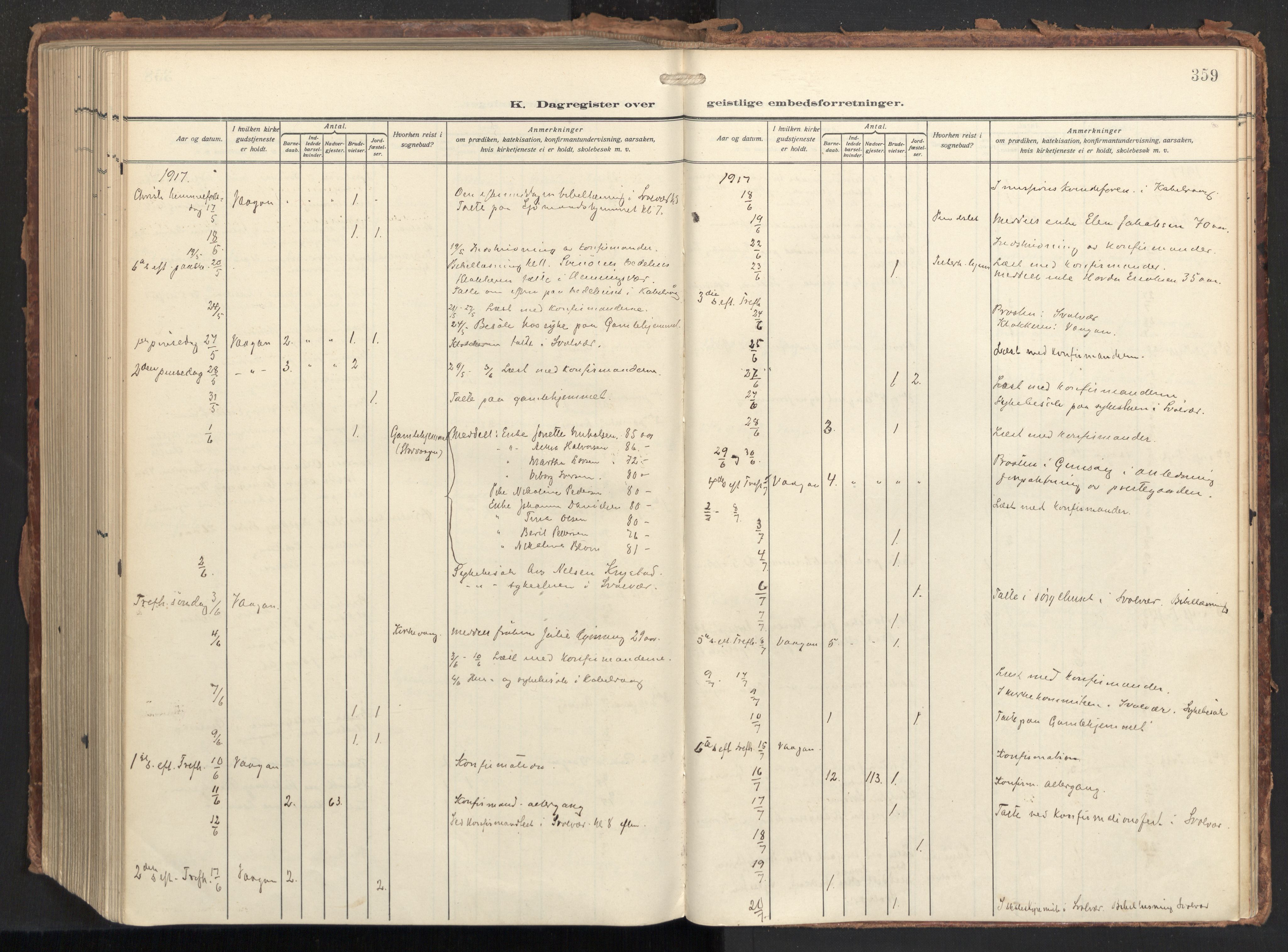 Ministerialprotokoller, klokkerbøker og fødselsregistre - Nordland, AV/SAT-A-1459/874/L1064: Ministerialbok nr. 874A08, 1915-1926, s. 359