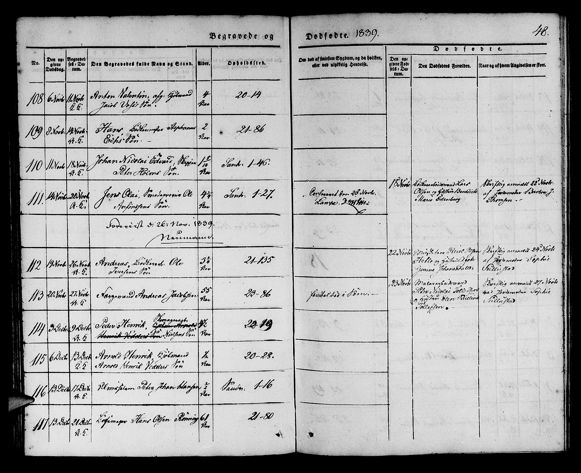 Korskirken sokneprestembete, SAB/A-76101/H/Haa/L0043: Ministerialbok nr. E 1, 1834-1848, s. 48