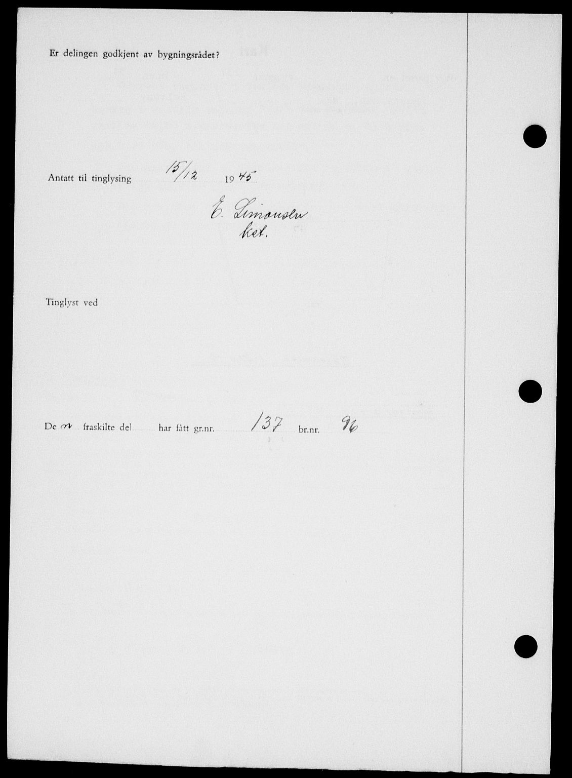 Onsøy sorenskriveri, SAO/A-10474/G/Ga/Gab/L0015: Pantebok nr. II A-15, 1945-1946, Dagboknr: 1676/1945