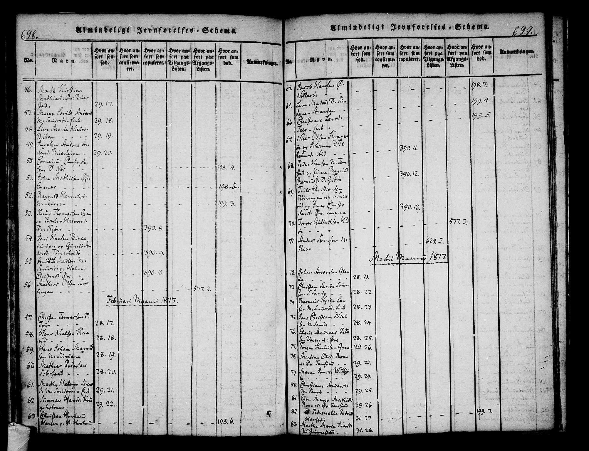 Nøtterøy kirkebøker, AV/SAKO-A-354/F/Fa/L0004: Ministerialbok nr. I 4, 1814-1838, s. 698-699