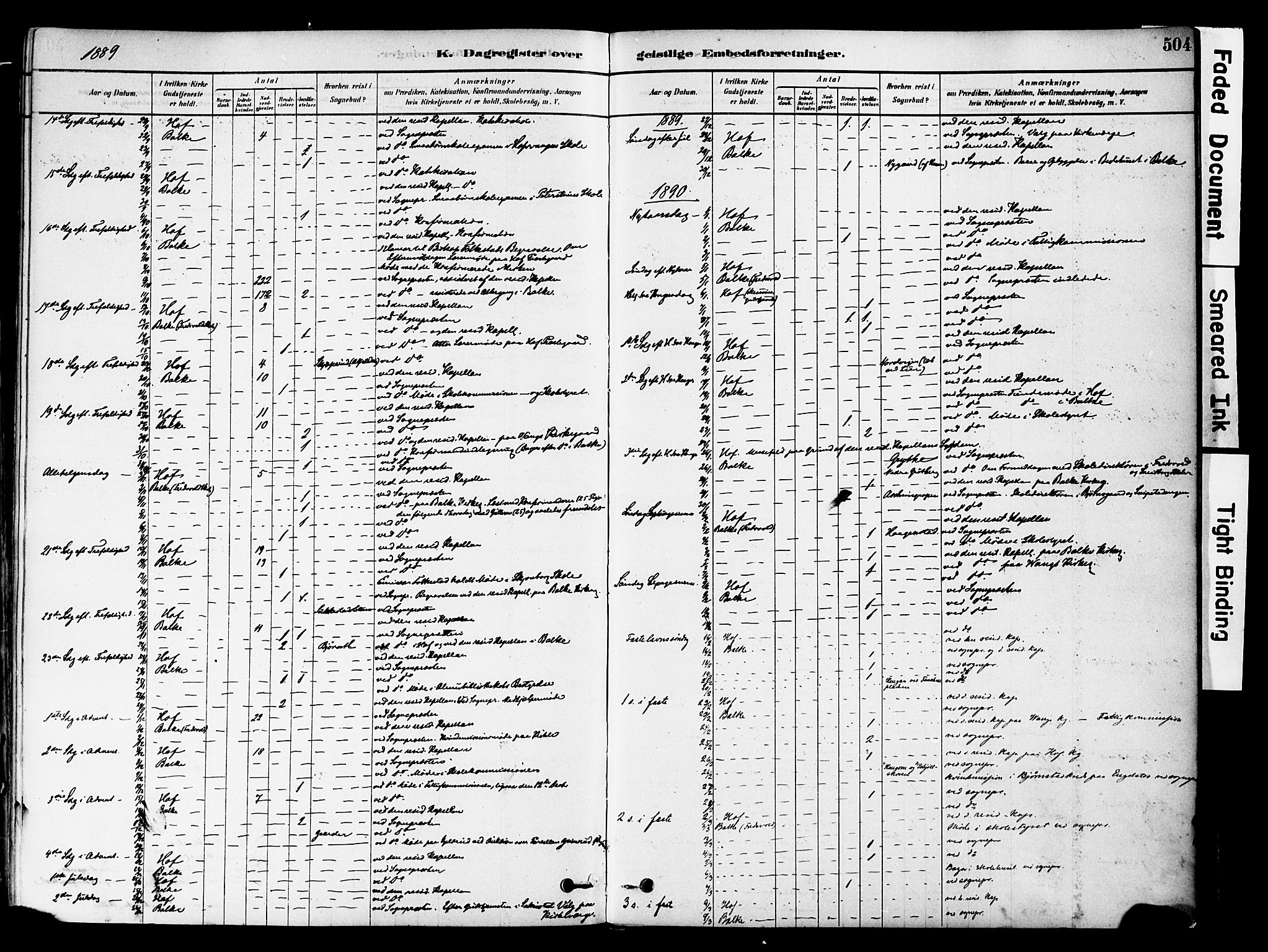 Østre Toten prestekontor, SAH/PREST-104/H/Ha/Haa/L0006: Ministerialbok nr. 6 /1, 1878-1896, s. 504