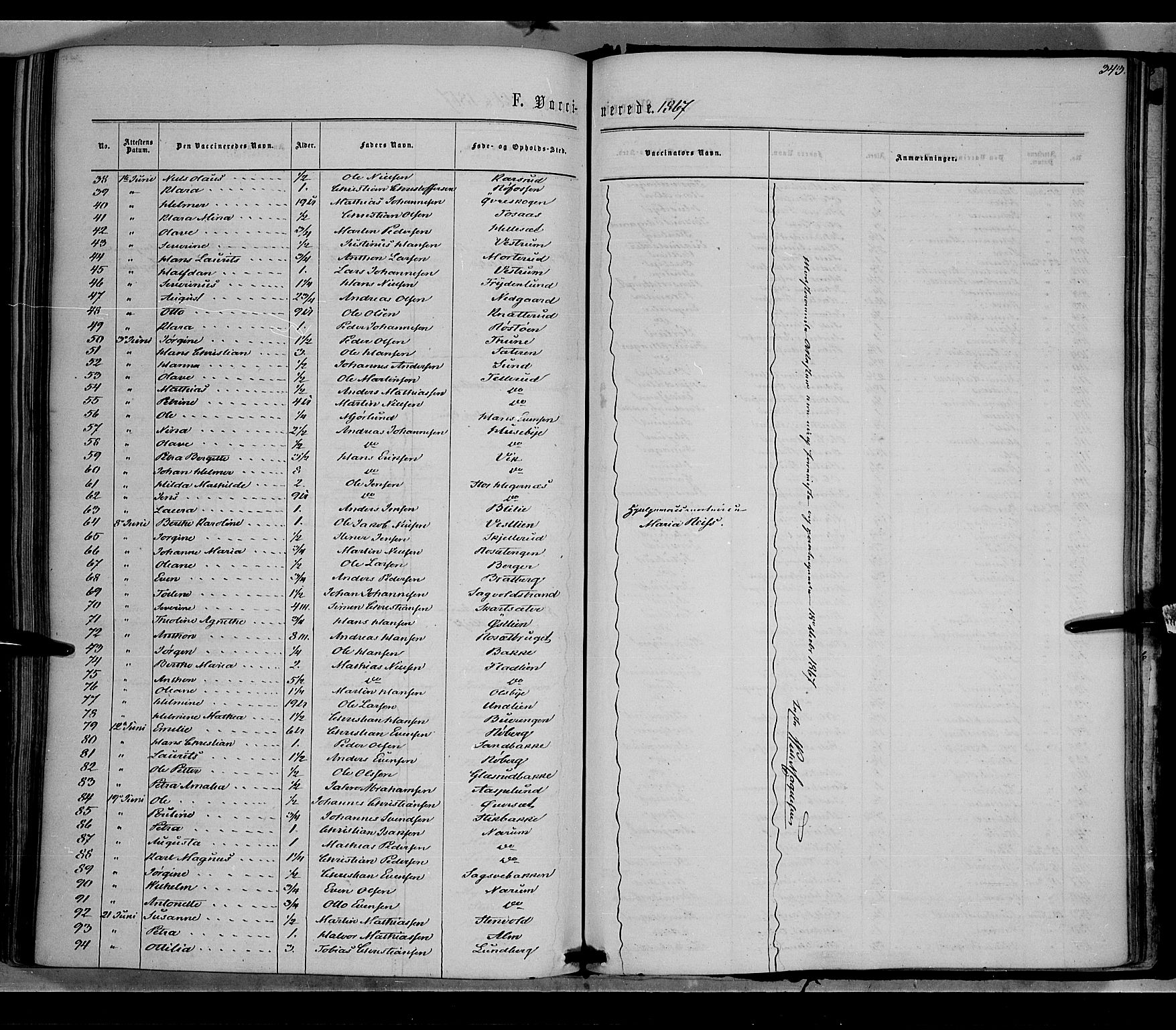 Vestre Toten prestekontor, SAH/PREST-108/H/Ha/Haa/L0007: Ministerialbok nr. 7, 1862-1869, s. 343