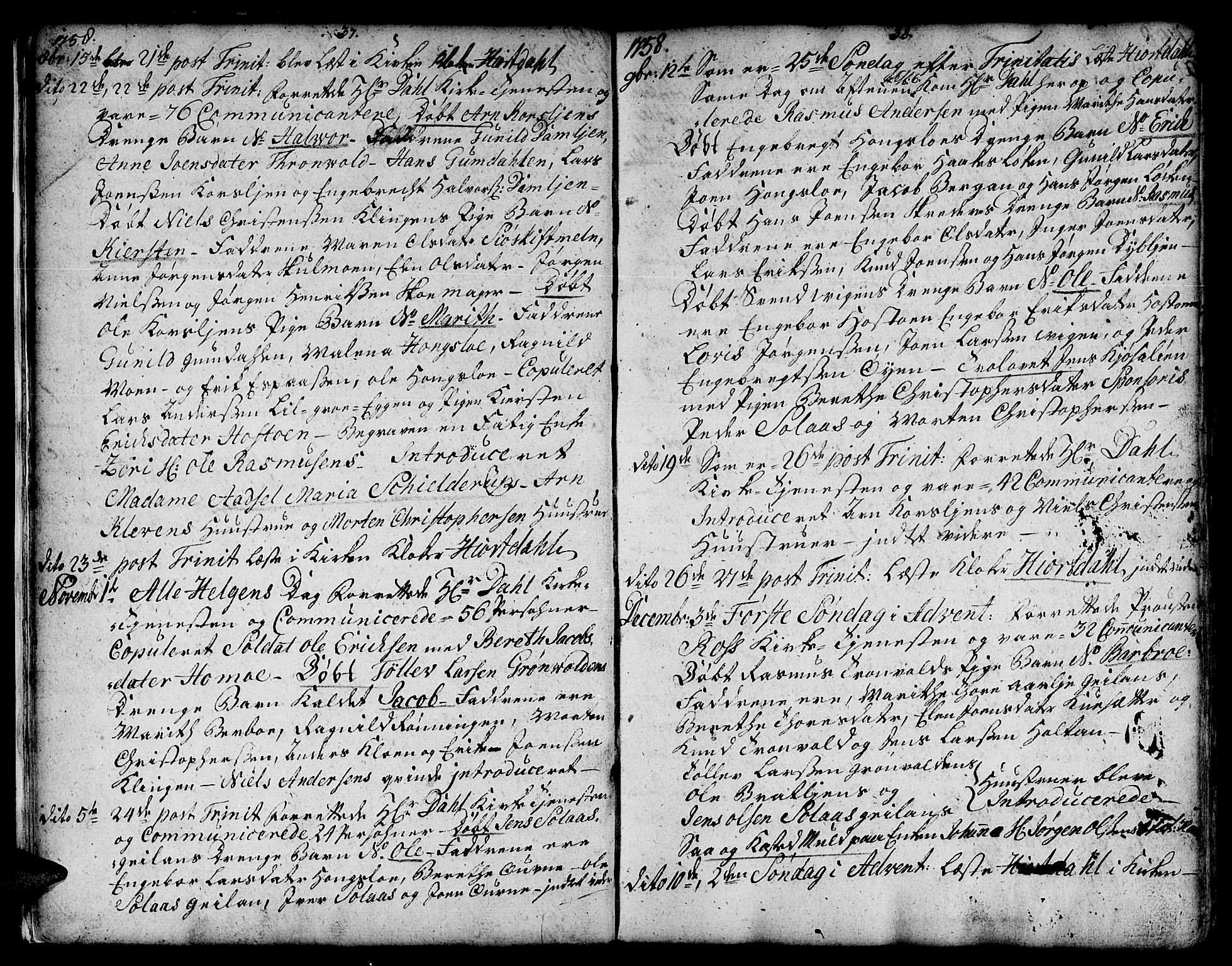 Ministerialprotokoller, klokkerbøker og fødselsregistre - Sør-Trøndelag, SAT/A-1456/671/L0840: Ministerialbok nr. 671A02, 1756-1794, s. 37-38
