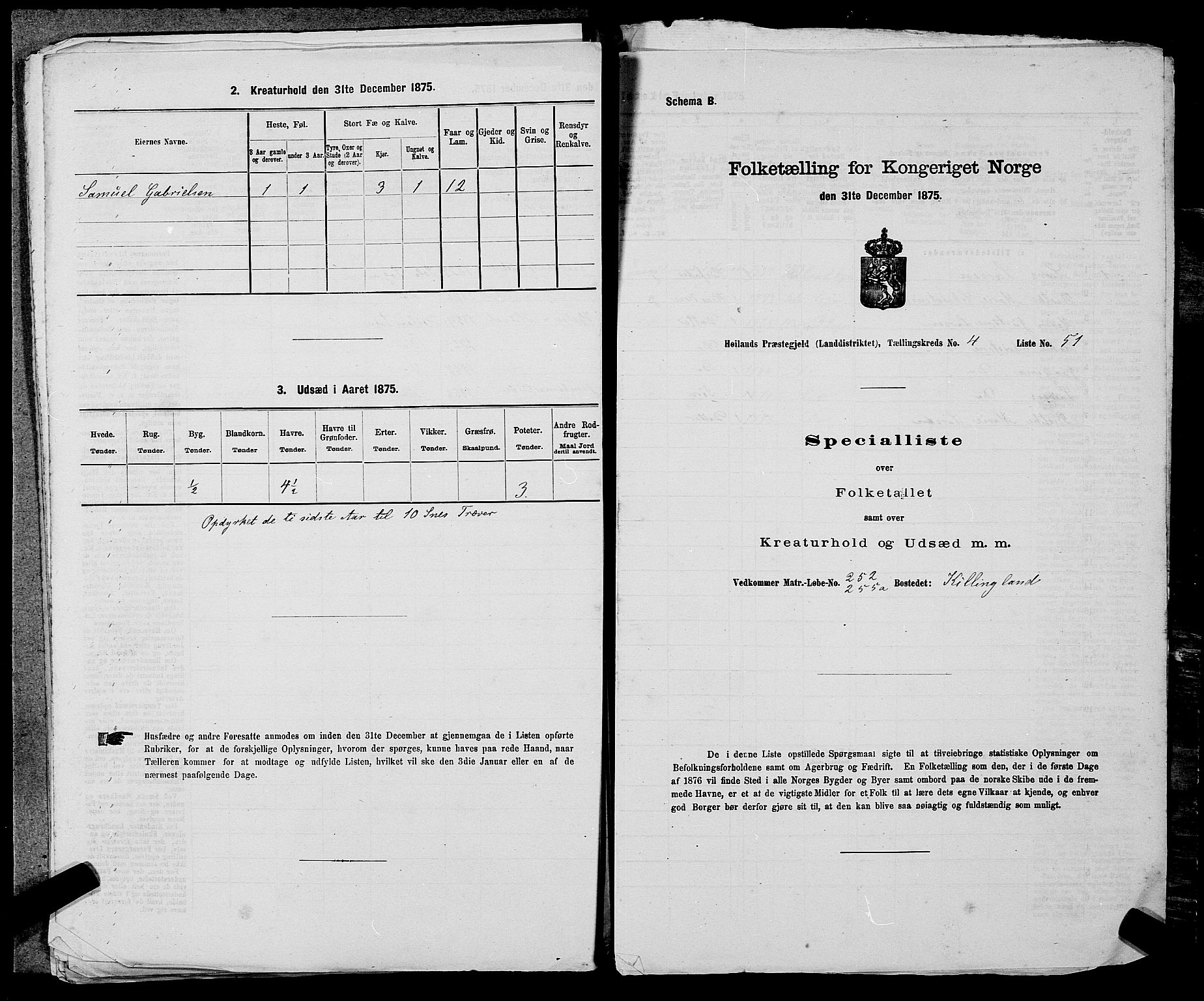 SAST, Folketelling 1875 for 1123L Høyland prestegjeld, Høyland sokn, 1875, s. 669