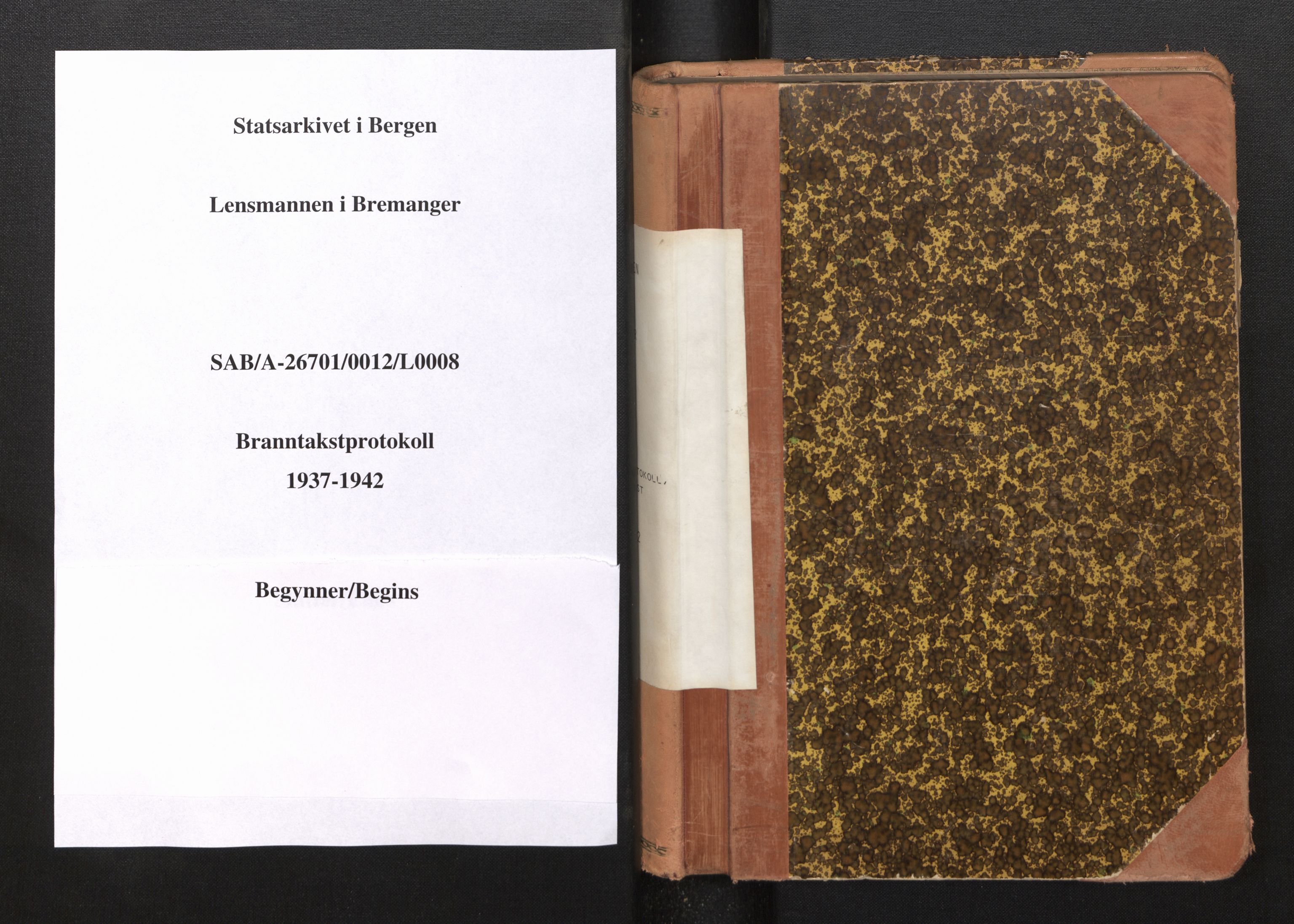 Lensmannen i Bremanger, SAB/A-26701/0012/L0008: Branntakstprotokoll, skjematakst, 1937-1942