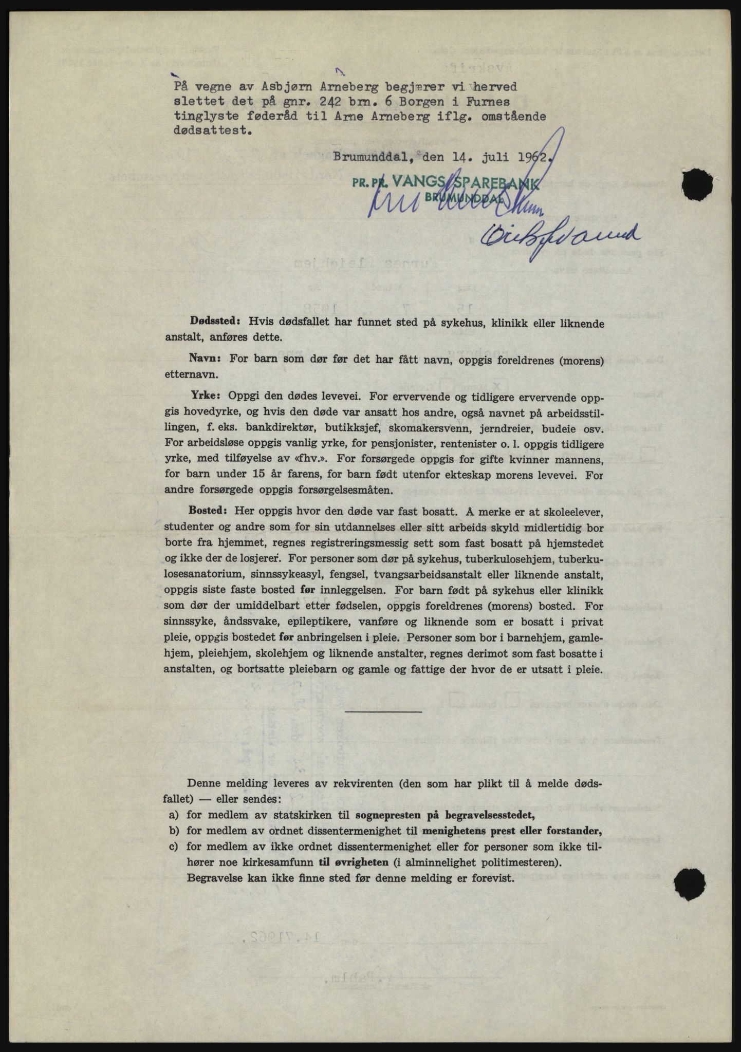 Nord-Hedmark sorenskriveri, AV/SAH-TING-012/H/Hc/L0016: Pantebok nr. 16, 1962-1962, Dagboknr: 2735/1962