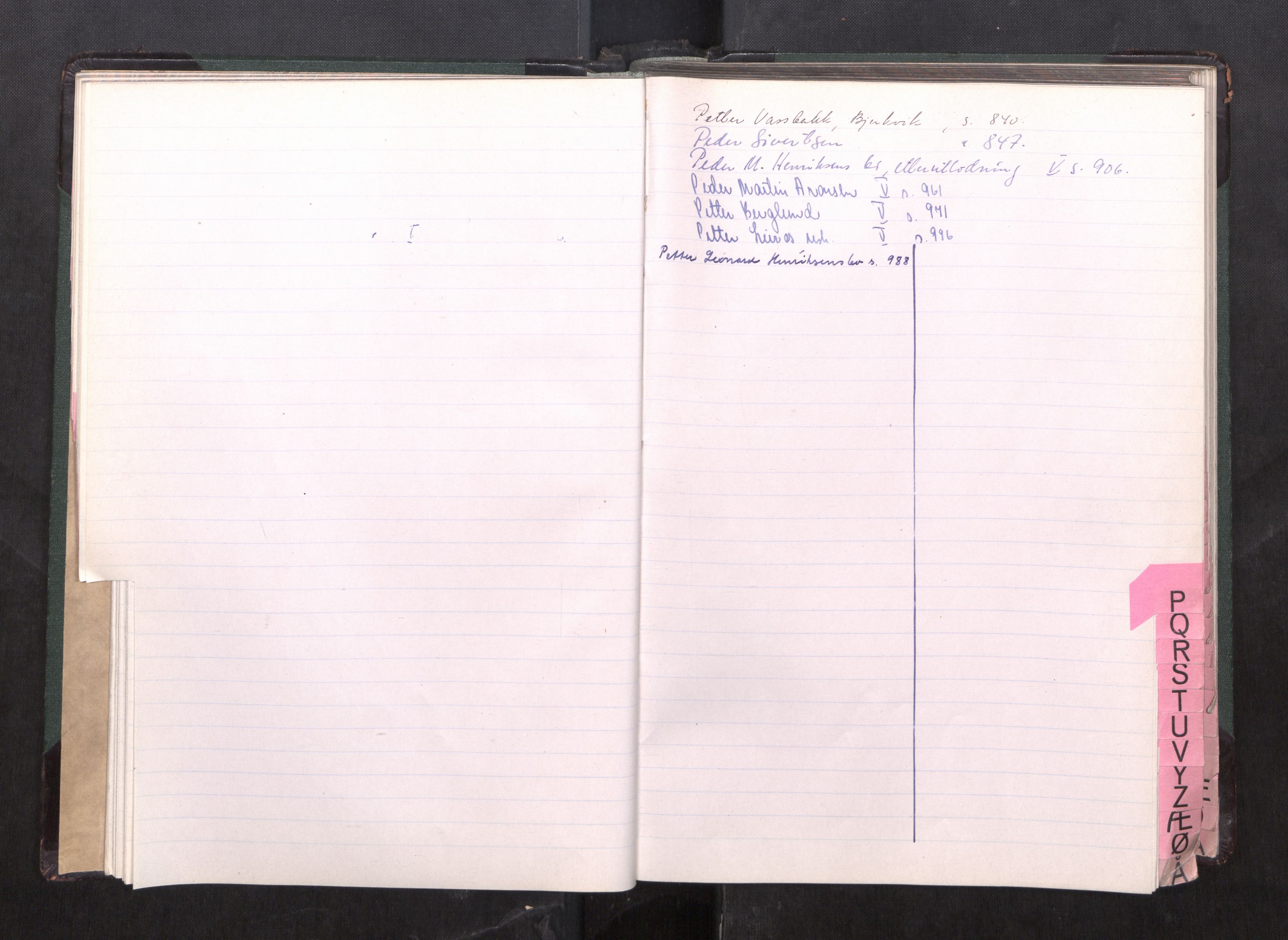 Steigen og Ofoten sorenskriveri, AV/SAT-A-0030/1/3/3C/L0003: Register til skifteslutningsprotokoll, 1948-1971