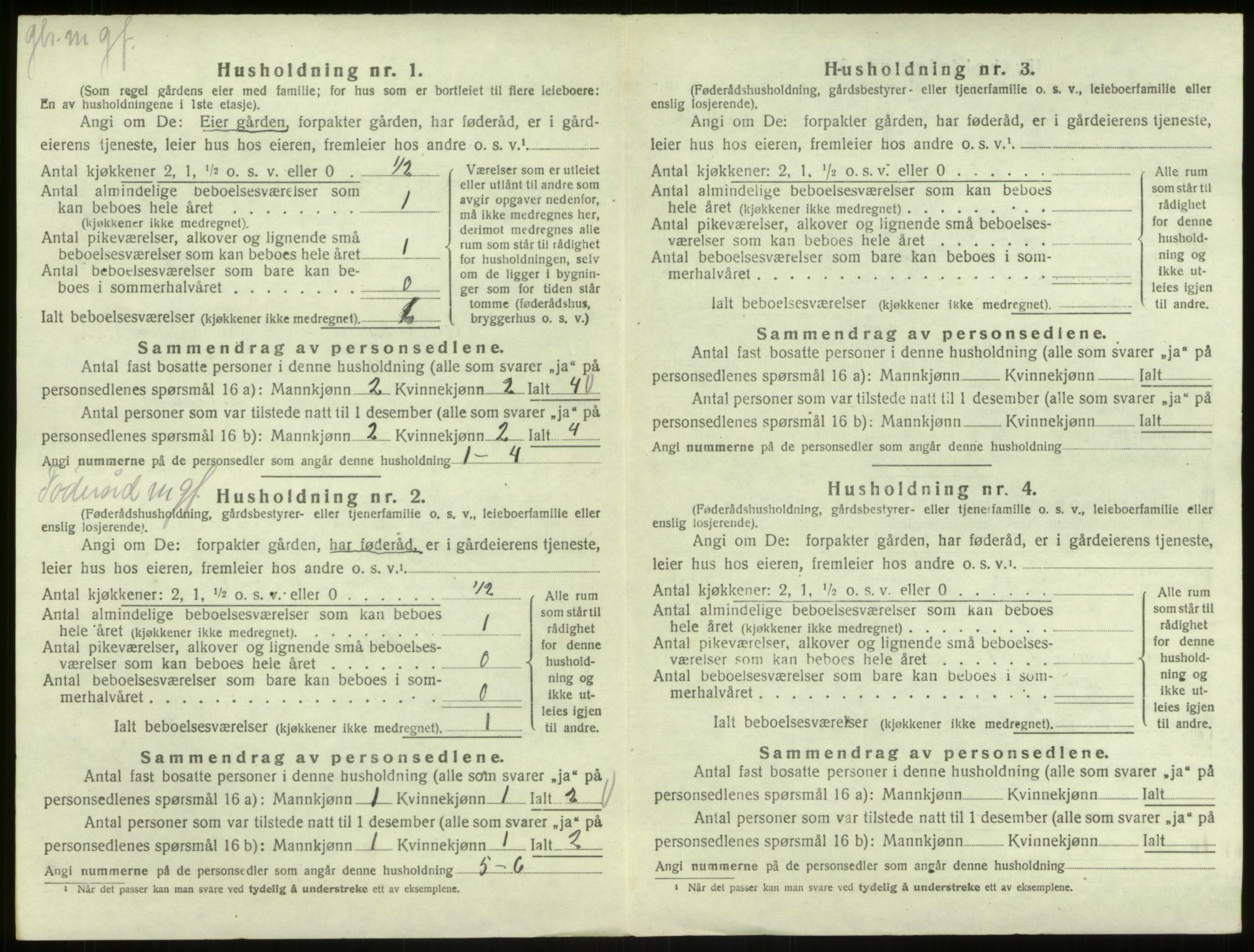 SAB, Folketelling 1920 for 1264 Austrheim herred, 1920, s. 159