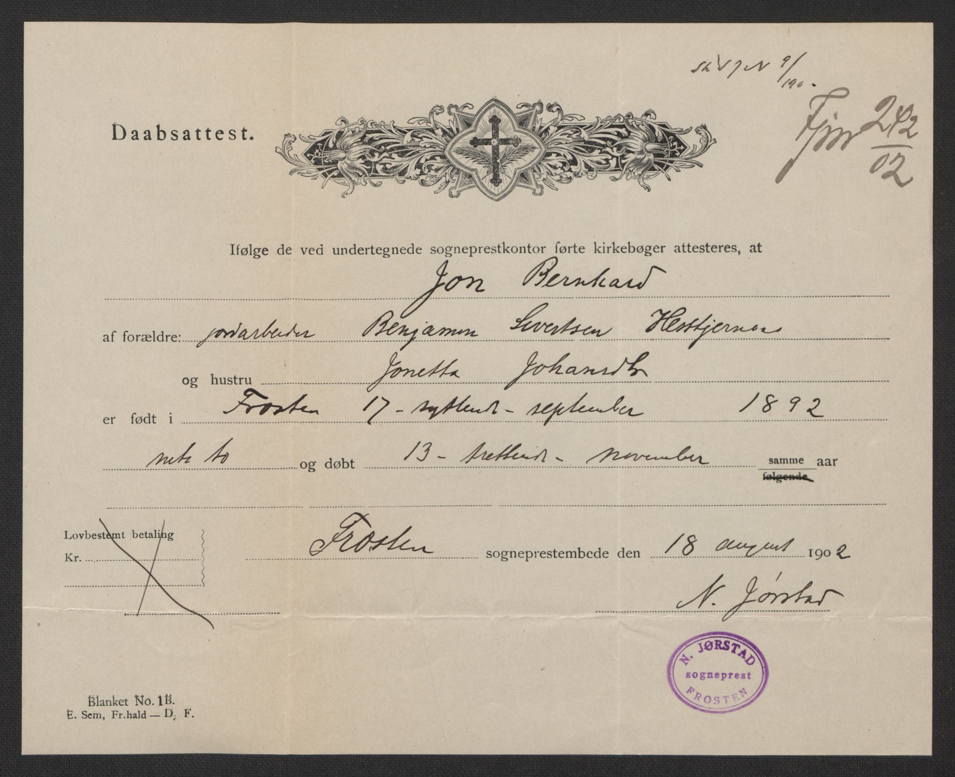 Falstad skolehjem, AV/RA-S-1676/E/Eb/L0005: Elevmapper løpenr. 99-120, 1902-1909, s. 47