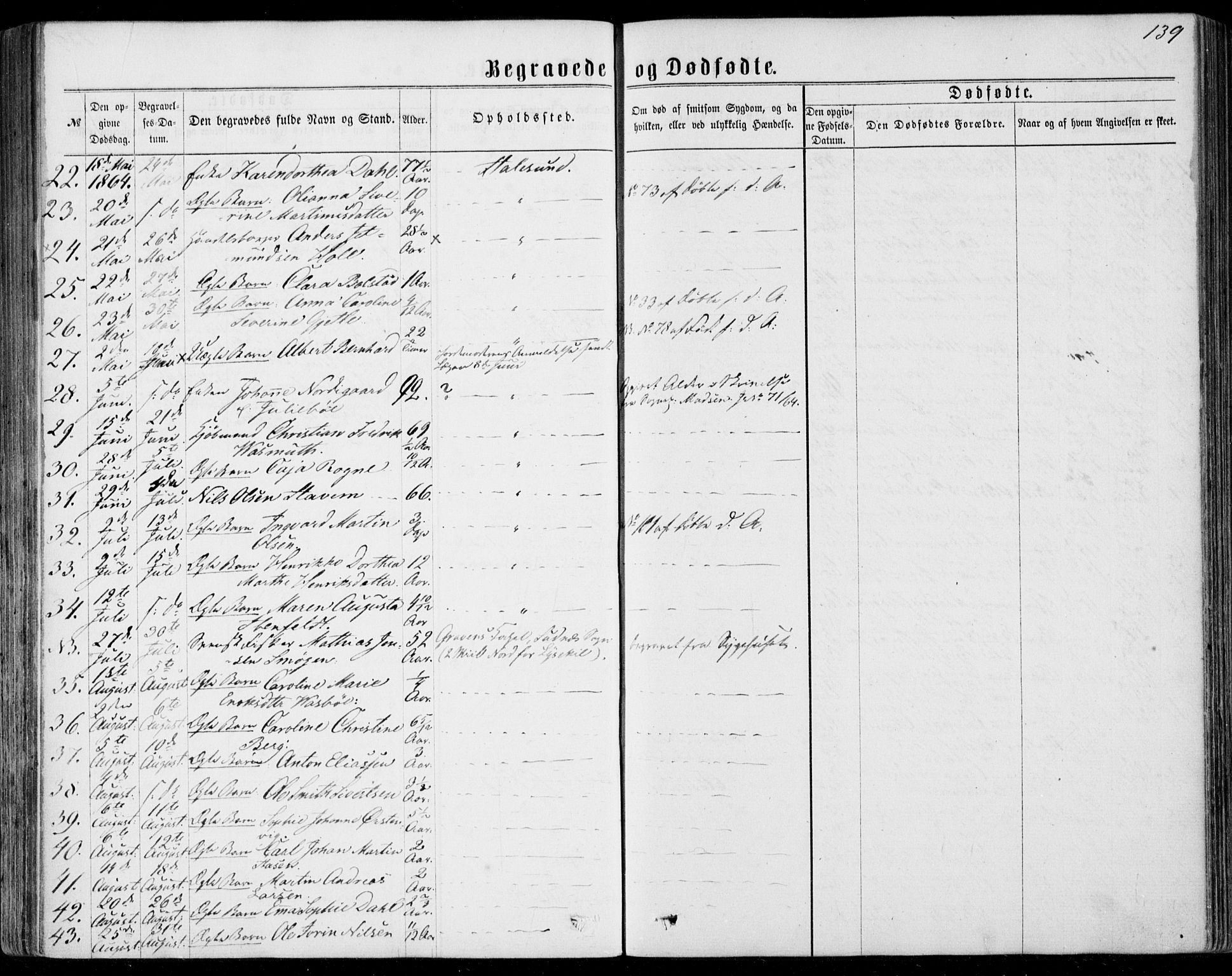 Ministerialprotokoller, klokkerbøker og fødselsregistre - Møre og Romsdal, AV/SAT-A-1454/529/L0452: Ministerialbok nr. 529A02, 1864-1871, s. 139