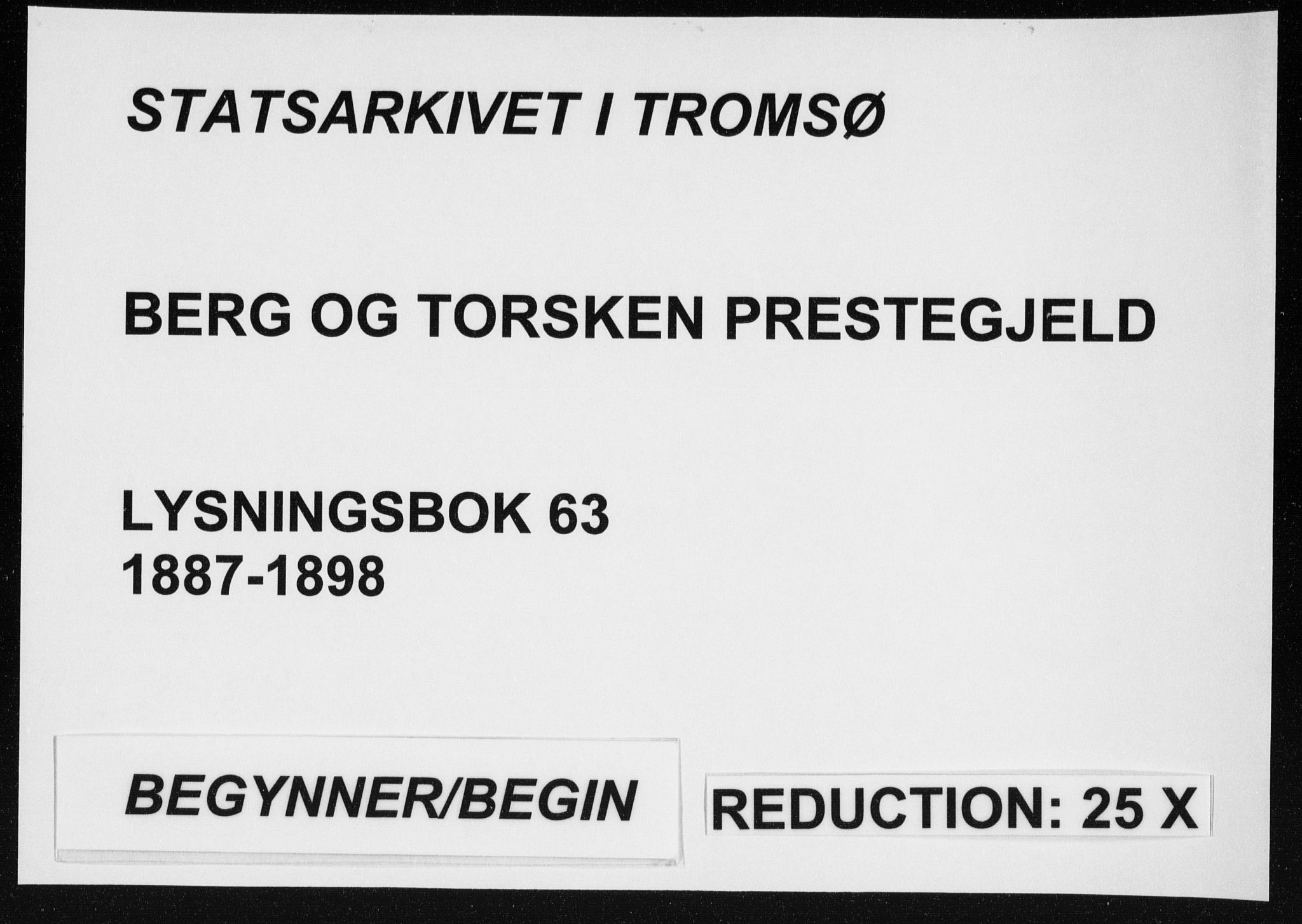Berg sokneprestkontor, SATØ/S-1318/H/Hc/L0063: Lysningsprotokoll nr. 63, 1887-1898