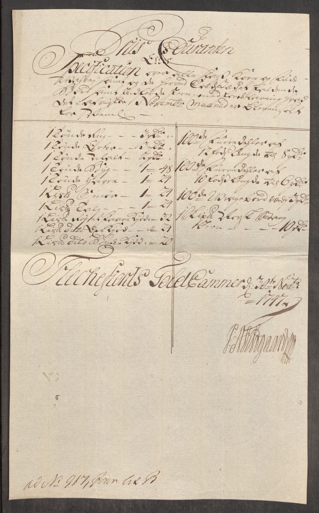 Rentekammeret inntil 1814, Realistisk ordnet avdeling, AV/RA-EA-4070/Oe/L0003: [Ø1]: Priskuranter, 1745-1748, s. 662